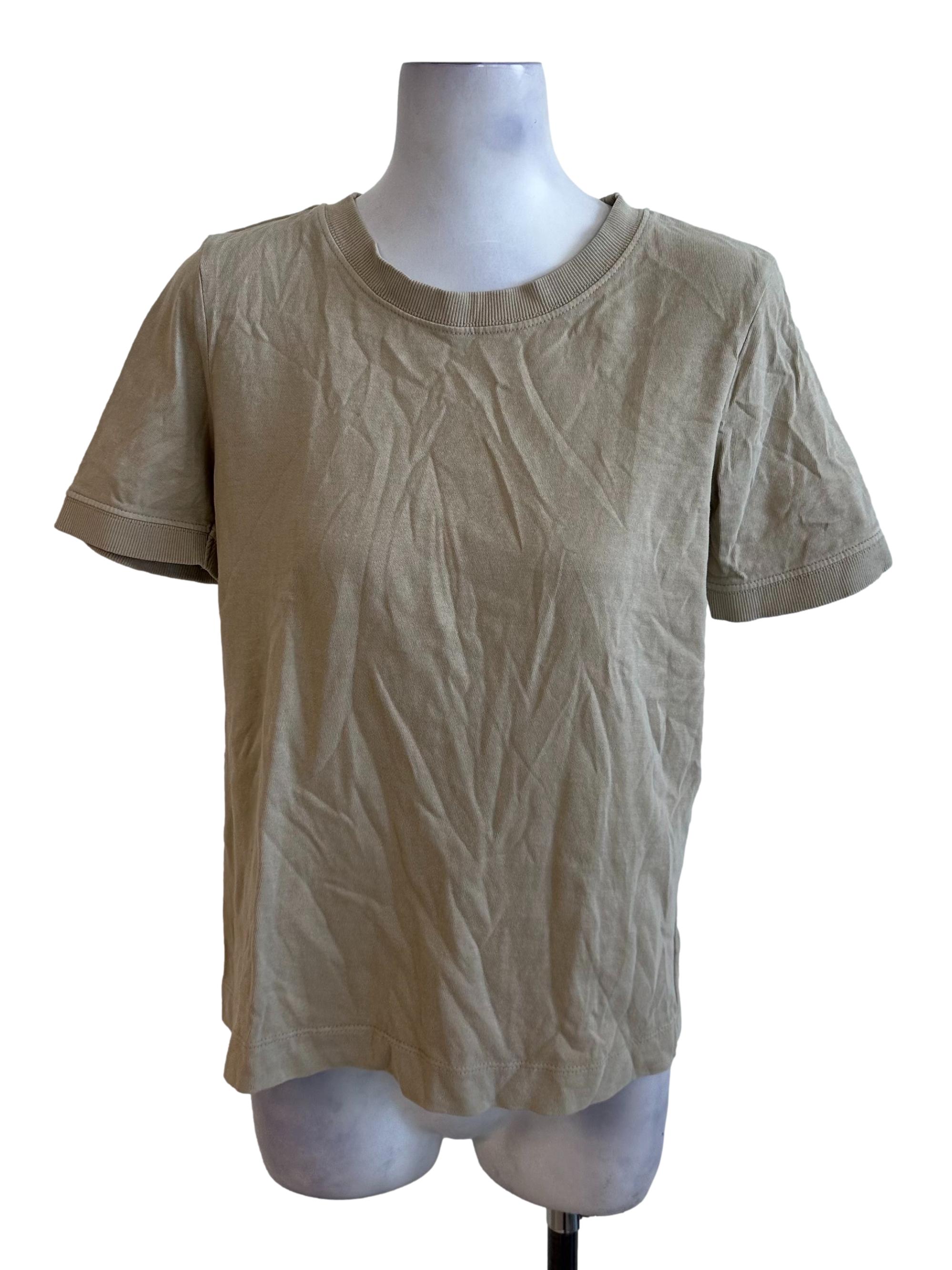 Hazel Brown Round Neck Tee Top