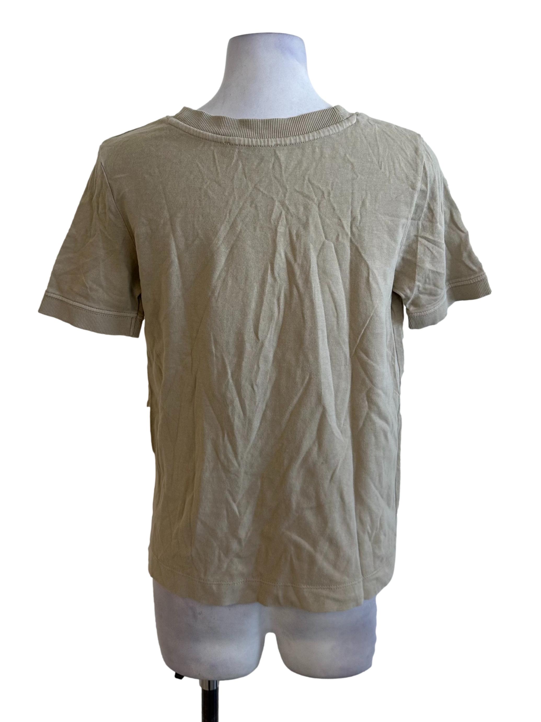Hazel Brown Round Neck Tee Top
