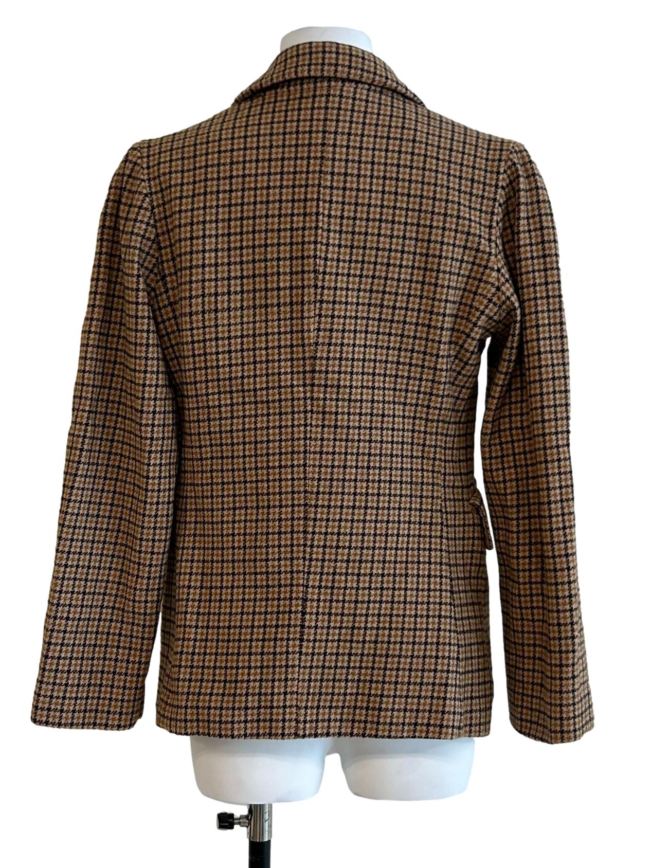 Tawny Brown Houndstooth Blazer