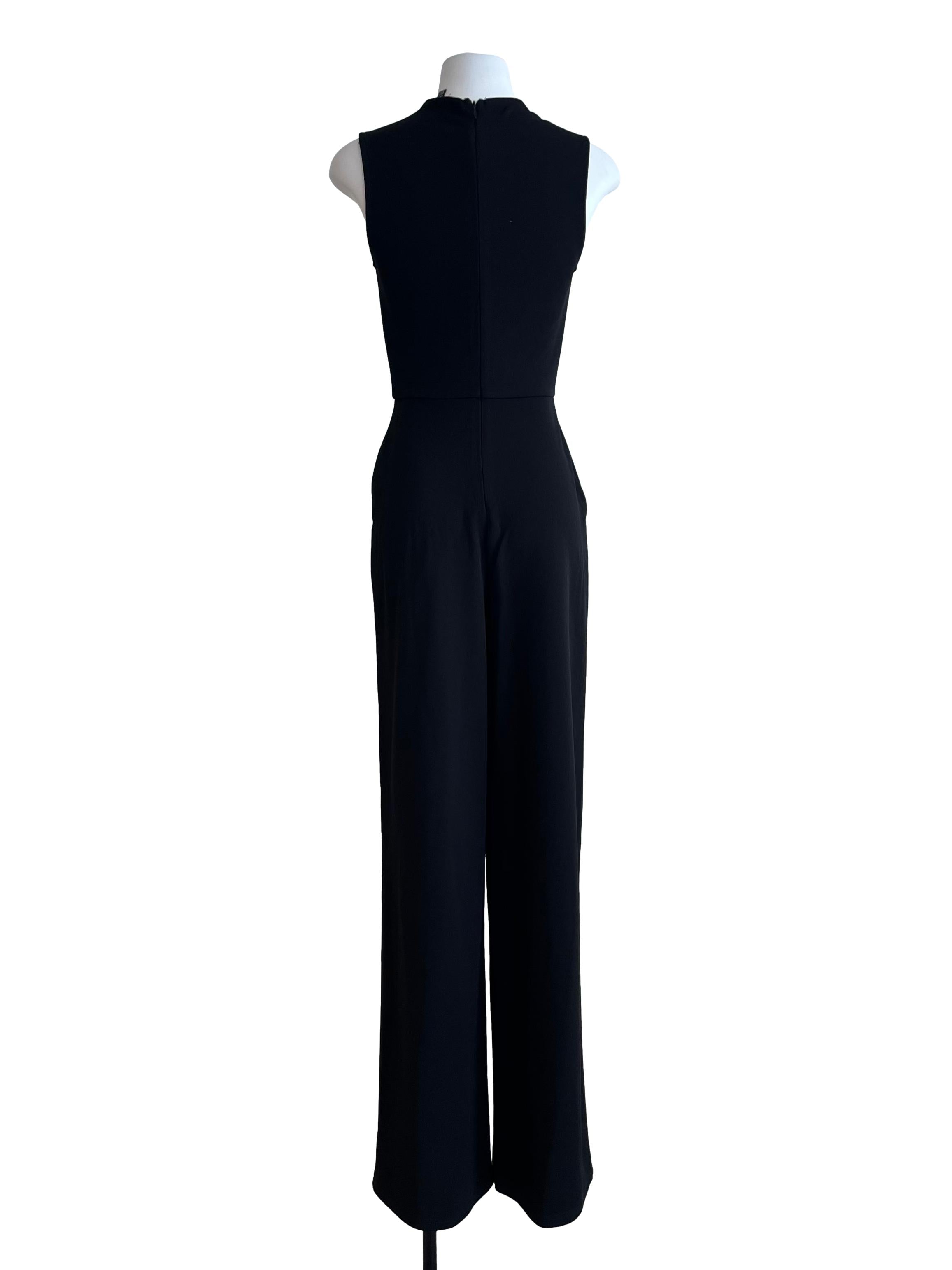 Black Square Neck Jumpsuit
