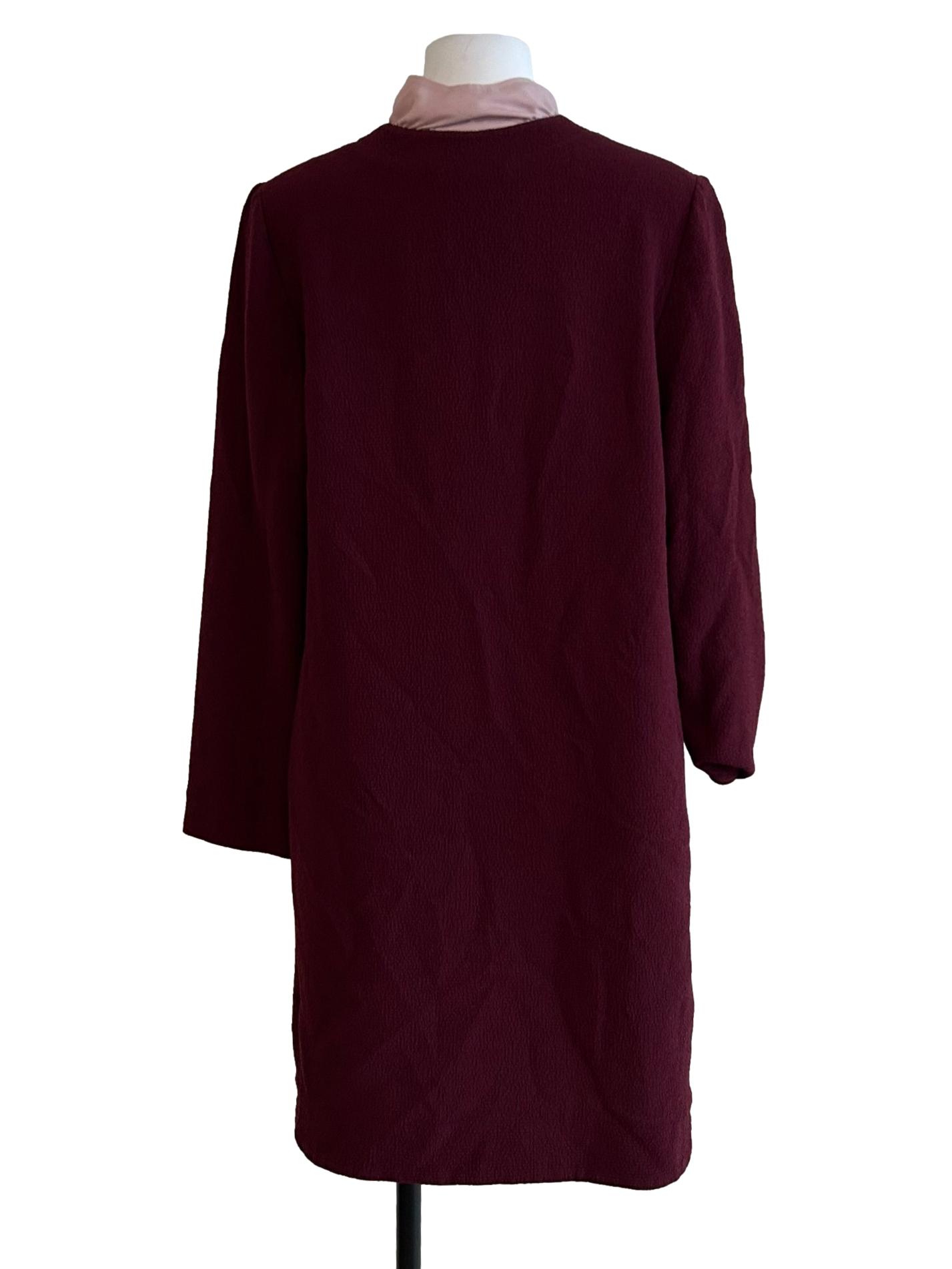 Maroon Textured Dress
