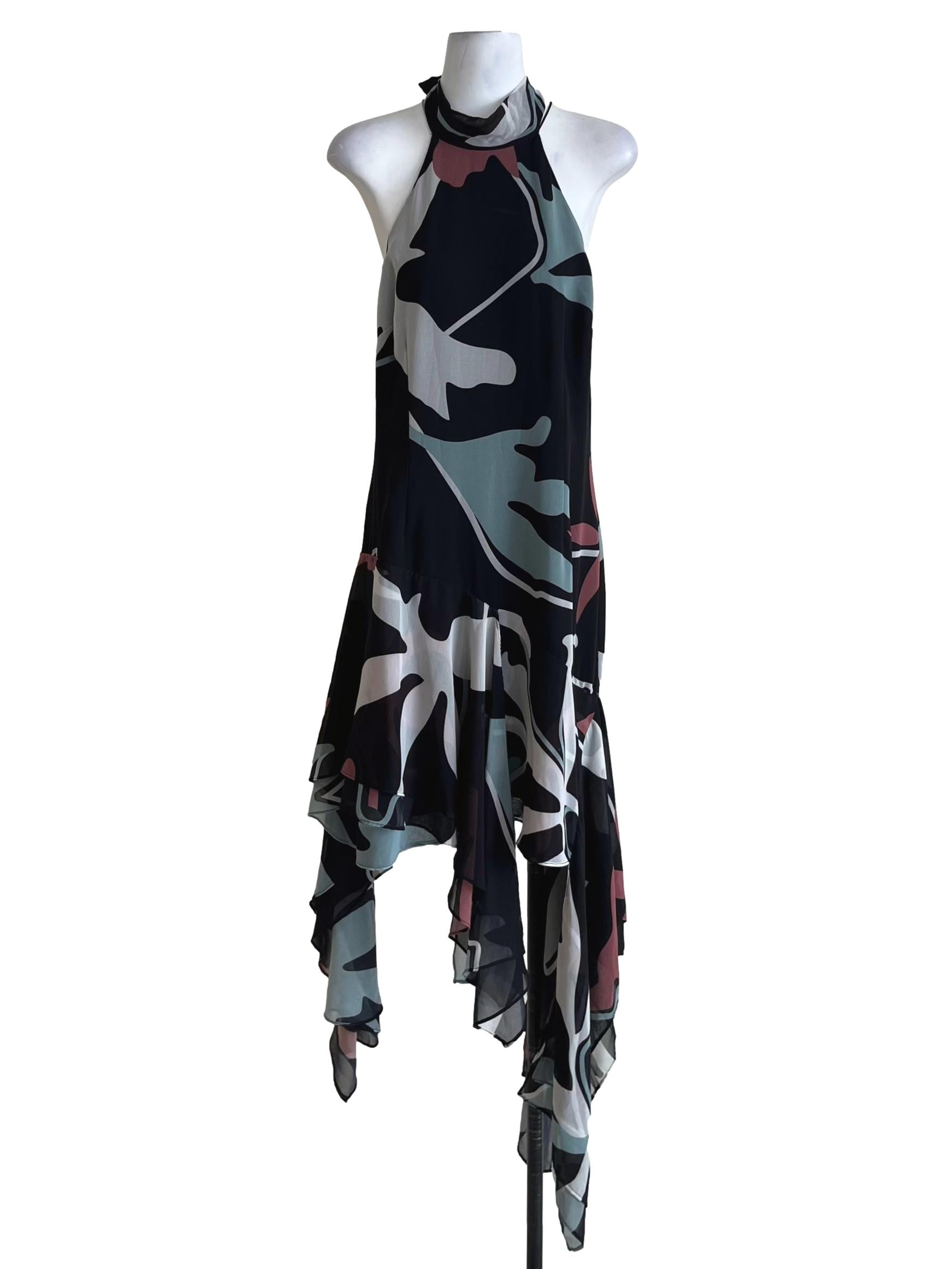 Black Abstract Sheath Dress