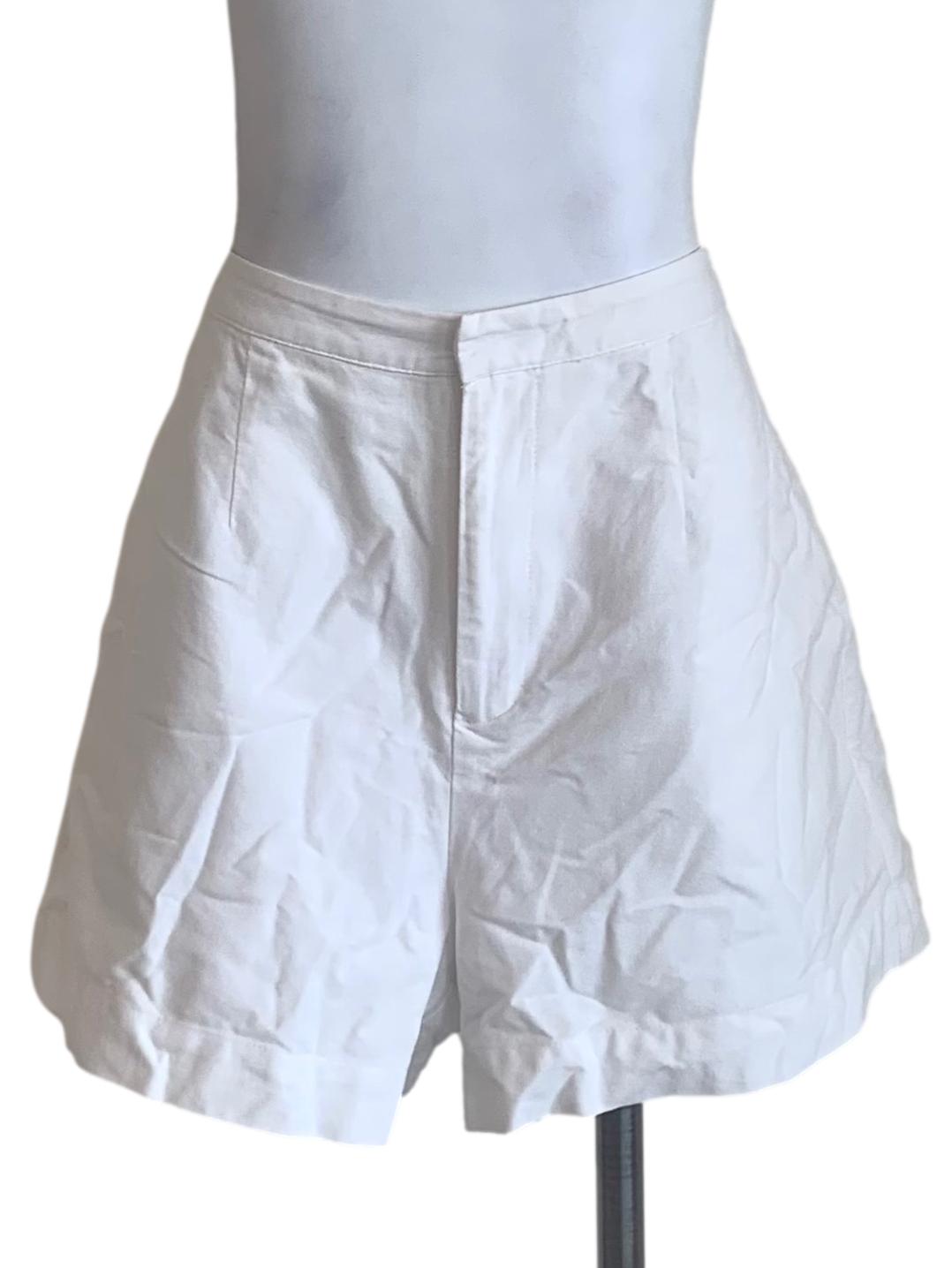 Chiffon White Wide Leg Shorts