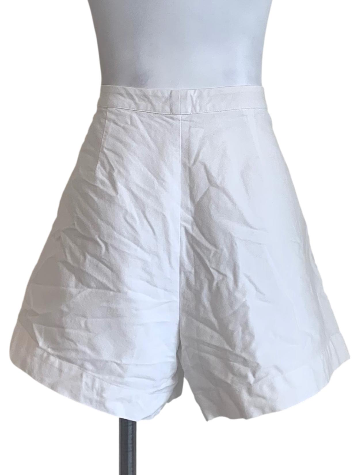 Chiffon White Wide Leg Shorts