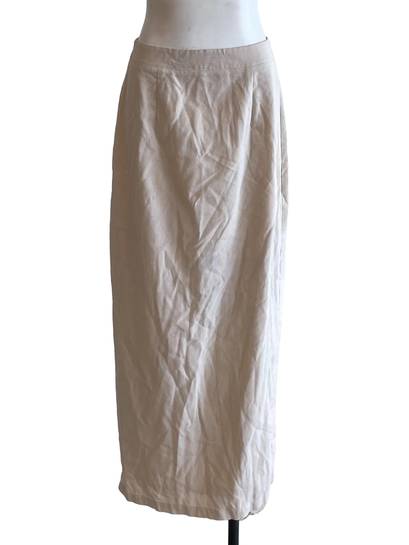 Warm Beige Pencil Skirt