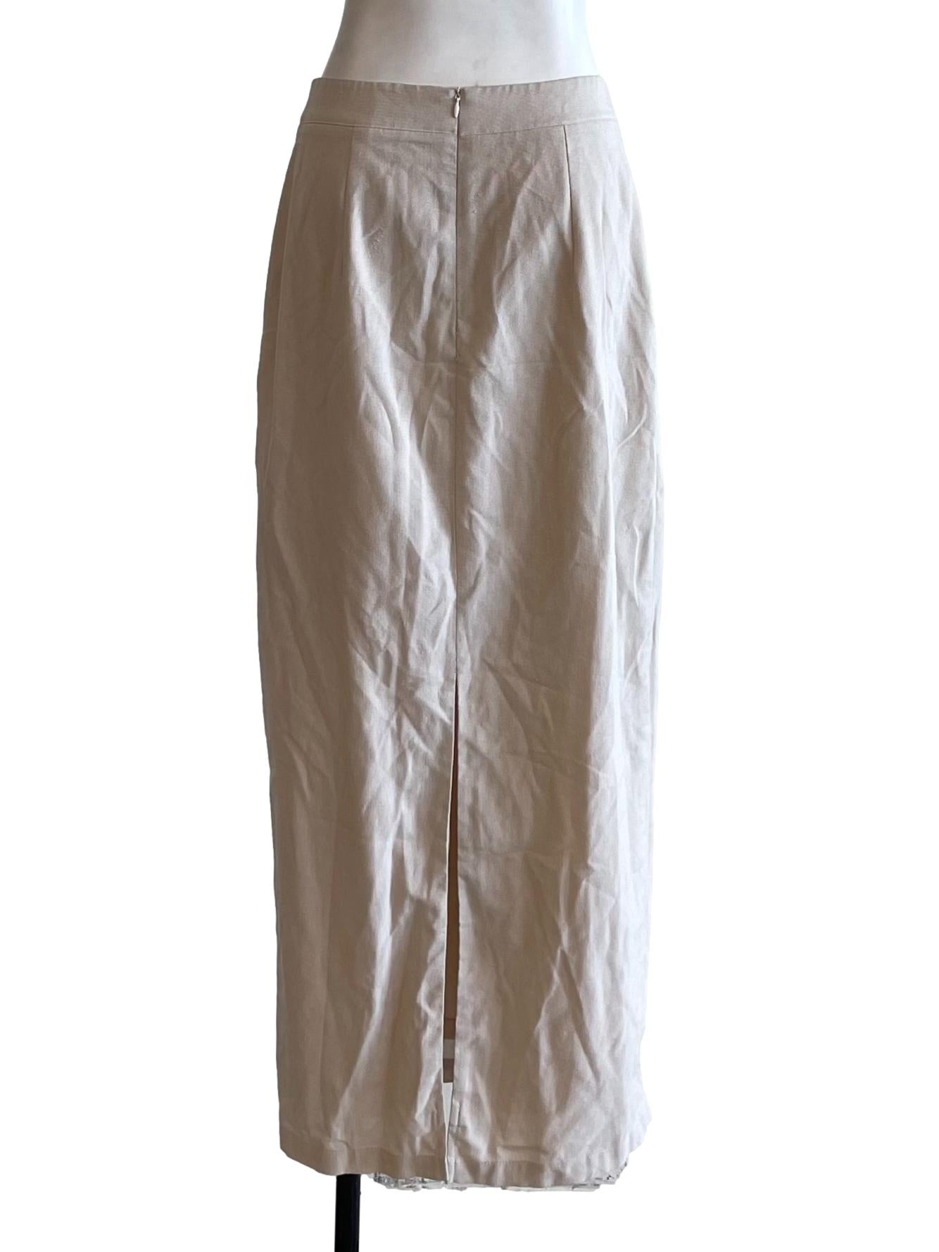 Warm Beige Pencil Skirt