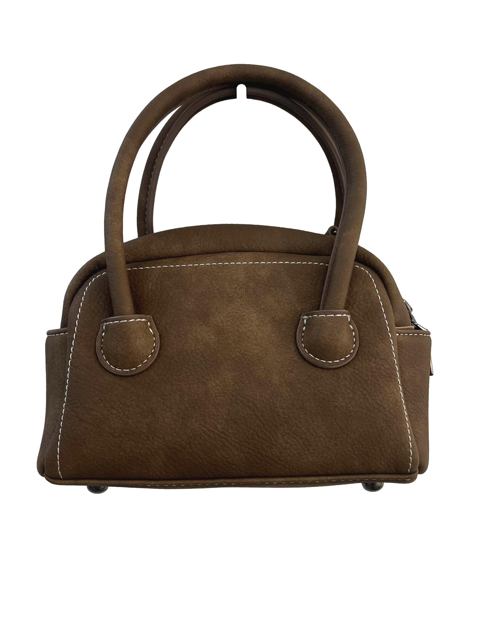 Cacao Suede Kami Monet  Shoulder Bag CSN