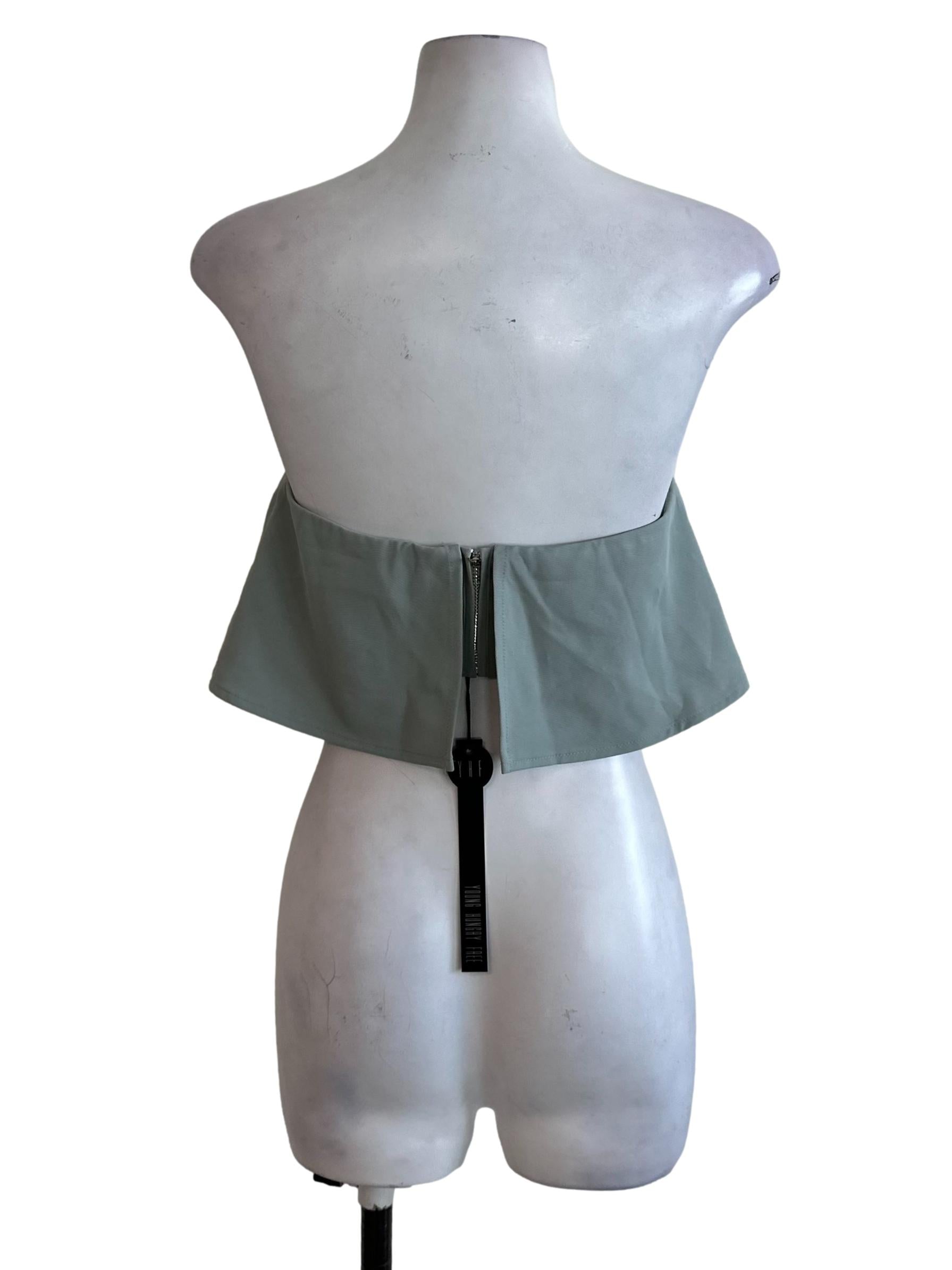 Dusty Green Flare Tube Top