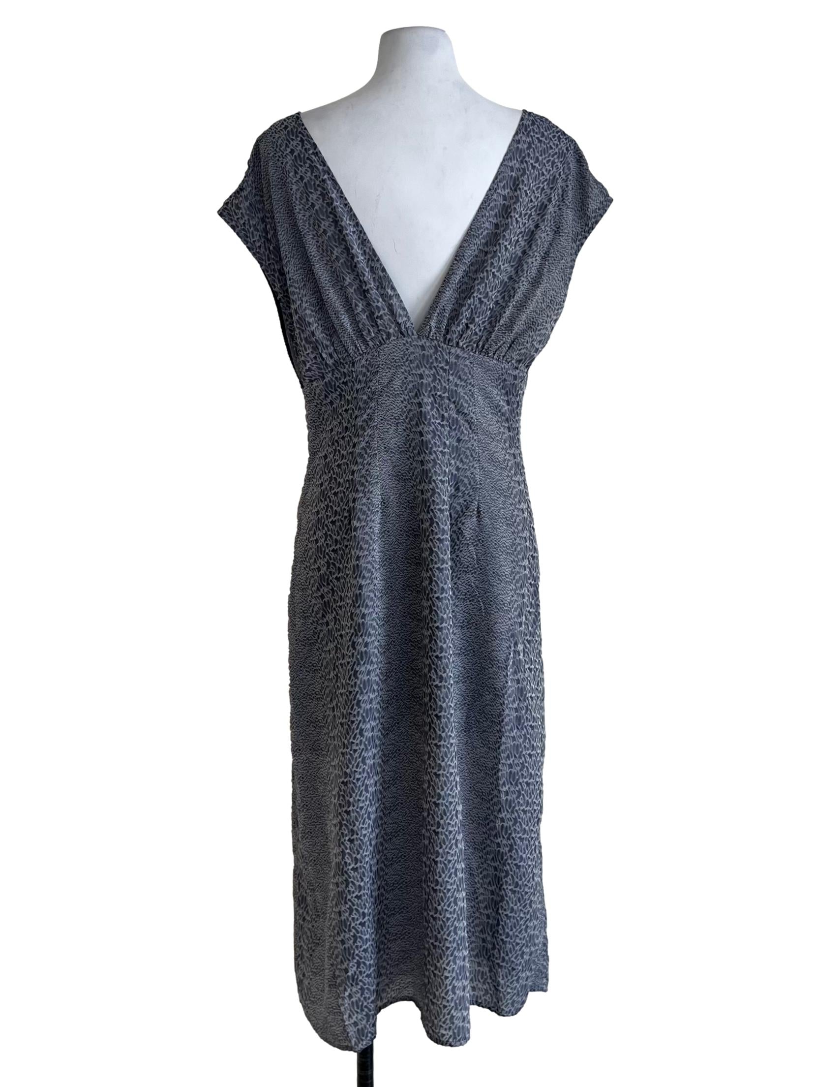 Blue Abstract A-Line Dress