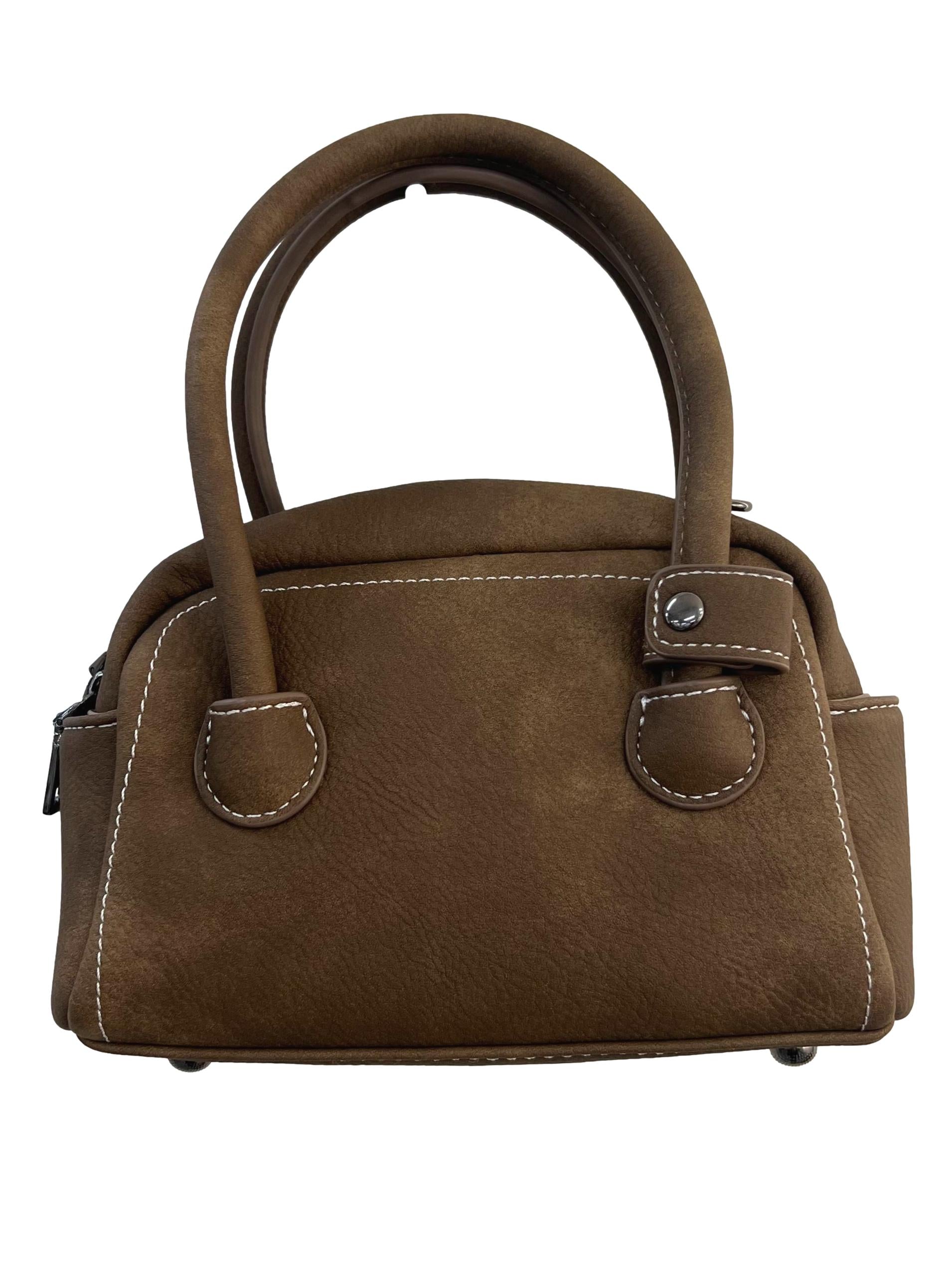 Cacao Suede Kami Monet  Shoulder Bag CSN