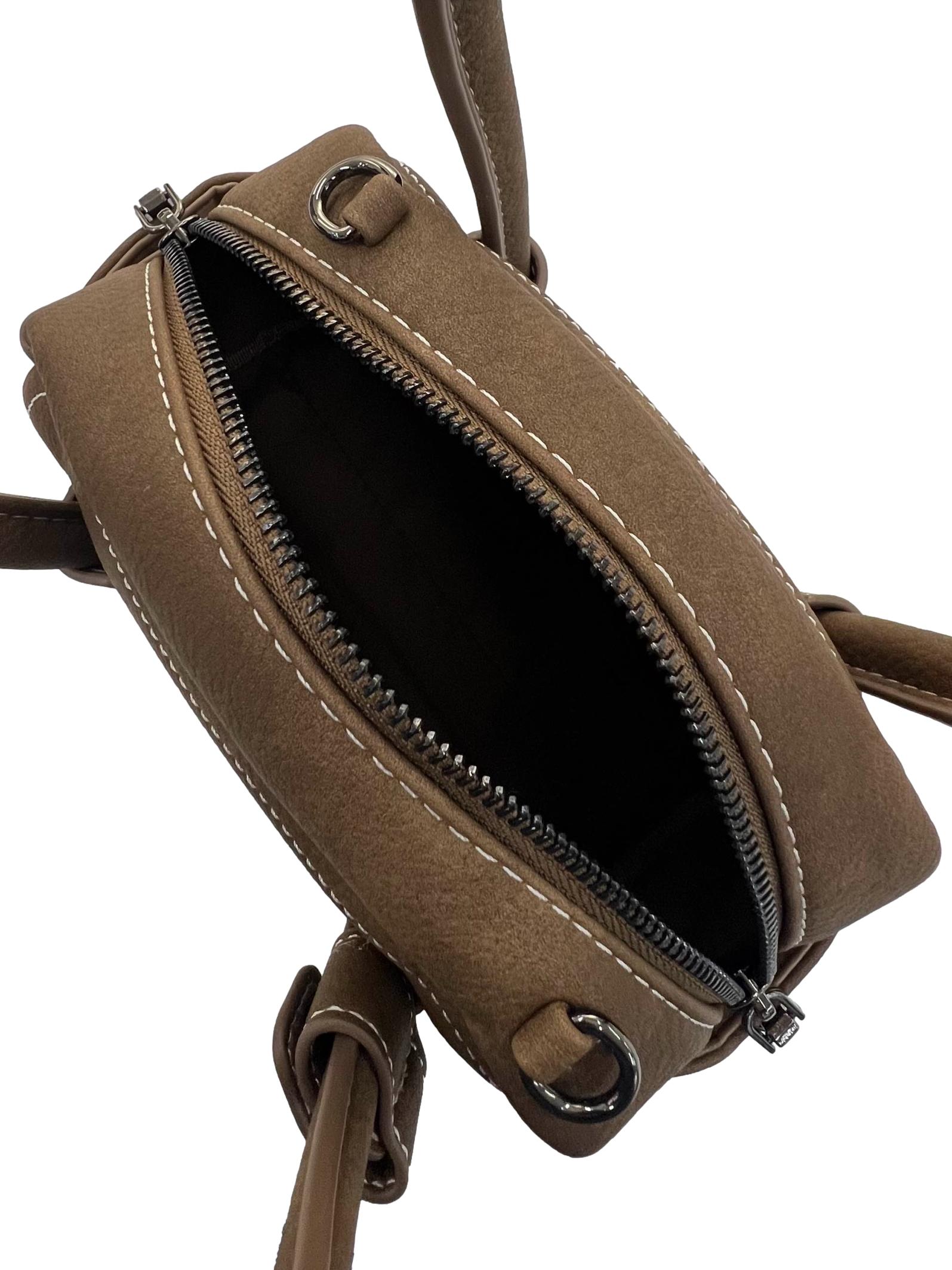 Cacao Suede Kami Monet  Shoulder Bag CSN