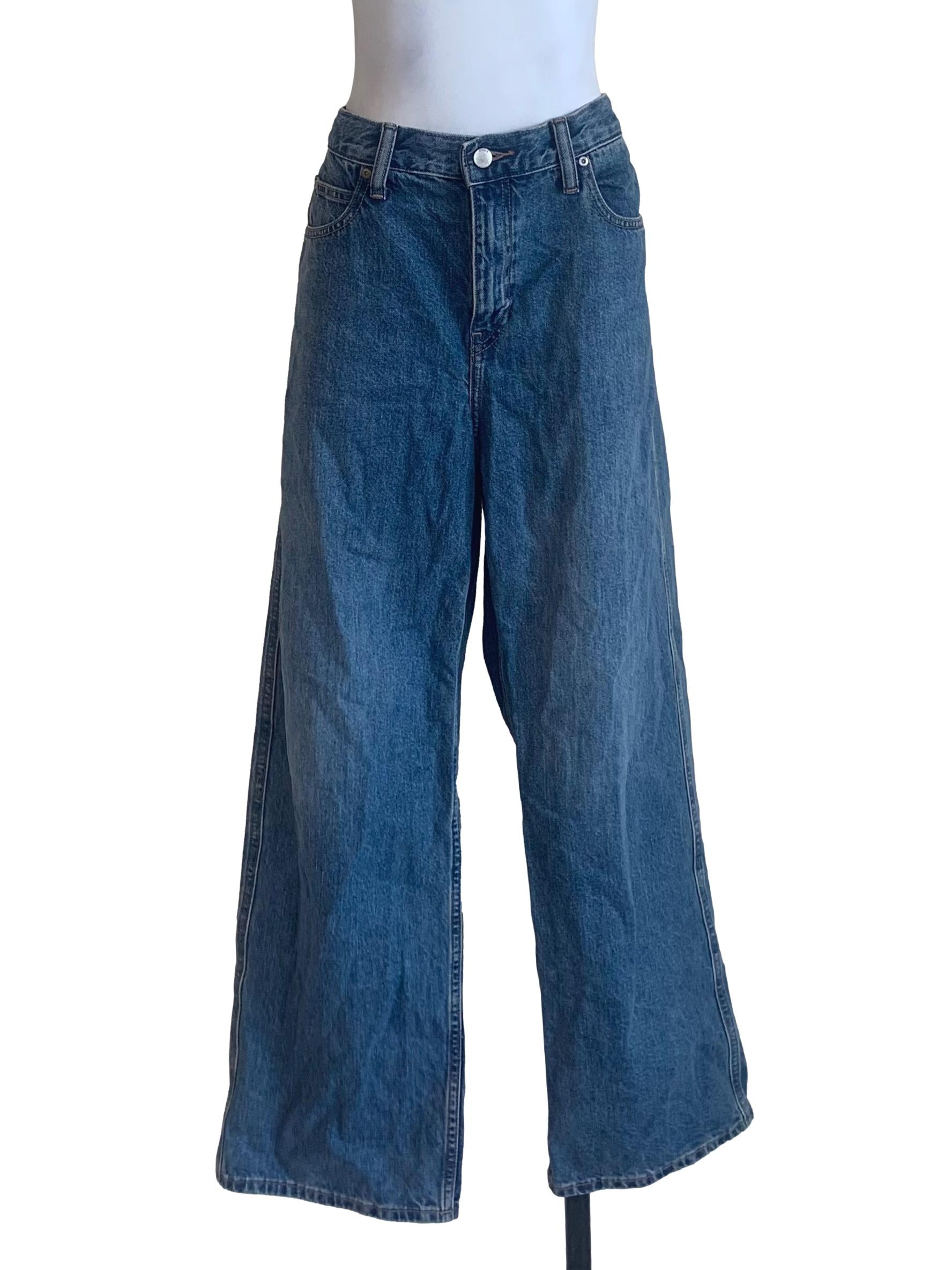 Aegean Blue Wide Leg Jeans