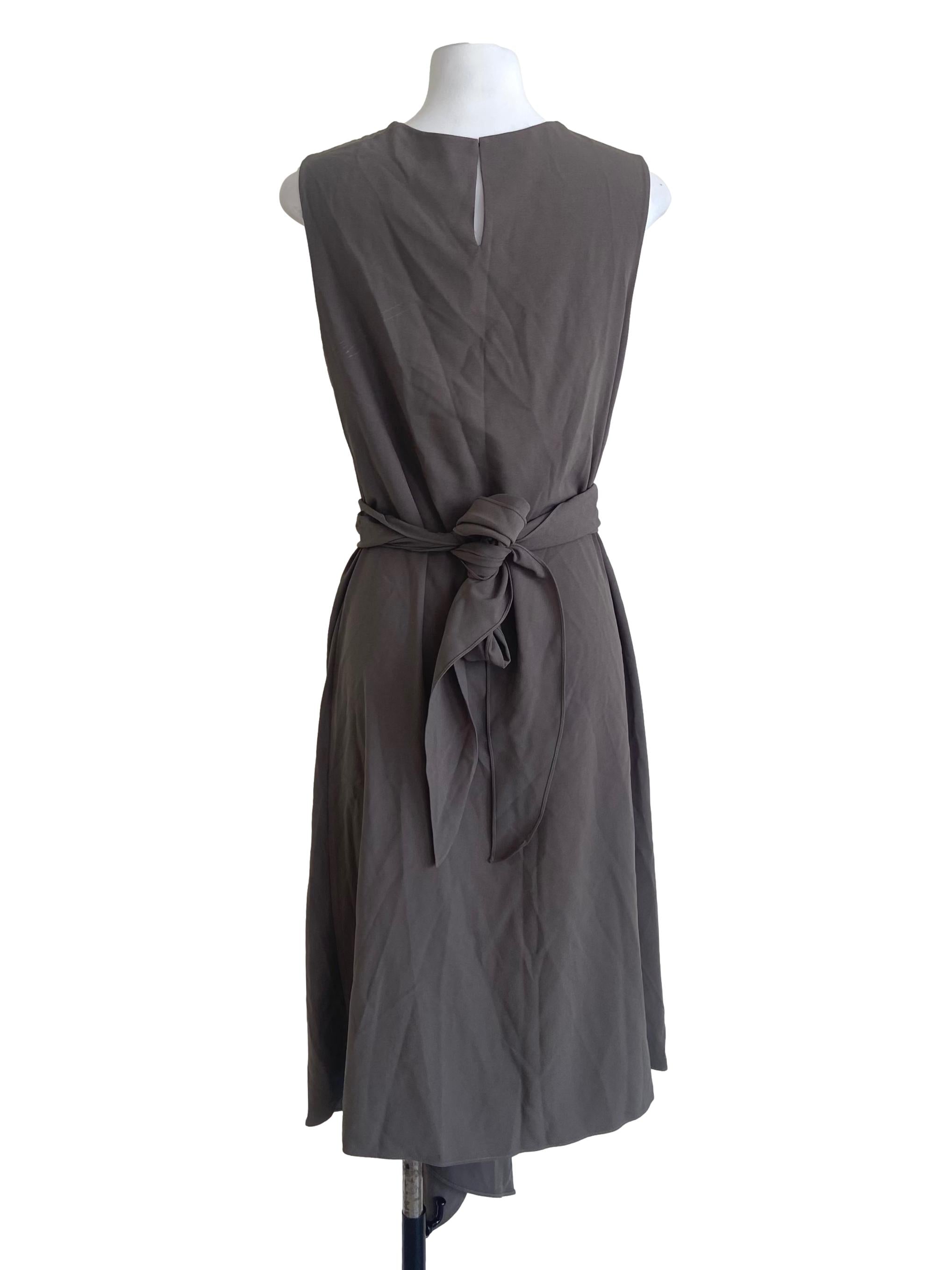 Fossil Grey Sleeveless Asymmetric Dress