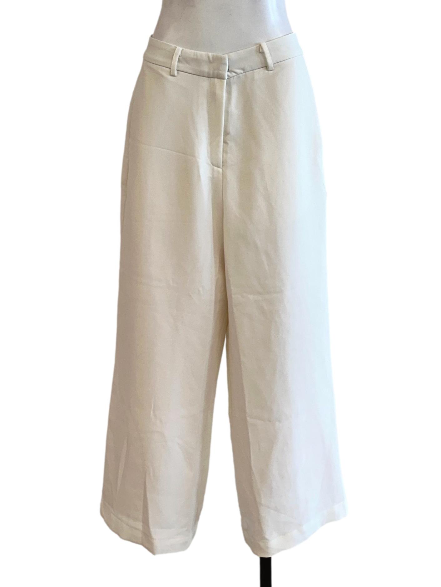 Daisy White Plain Palazzo Pant YHF