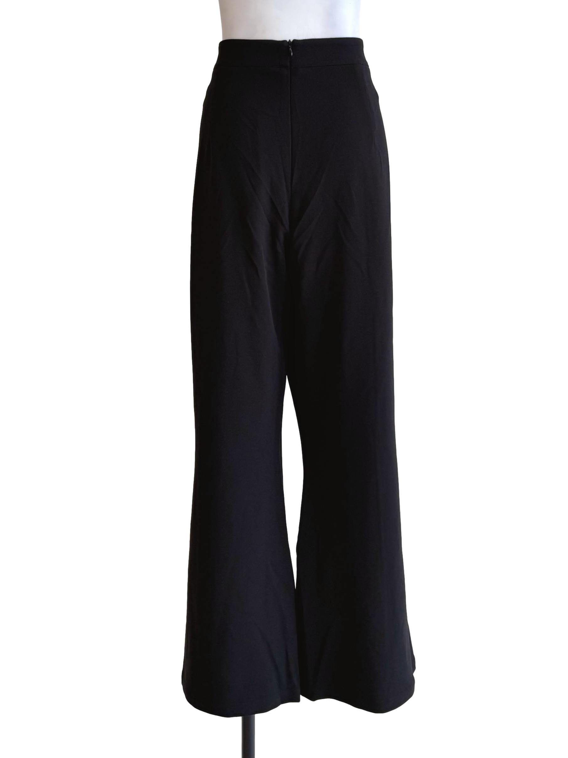 Ink Black Bell Bottom Pants