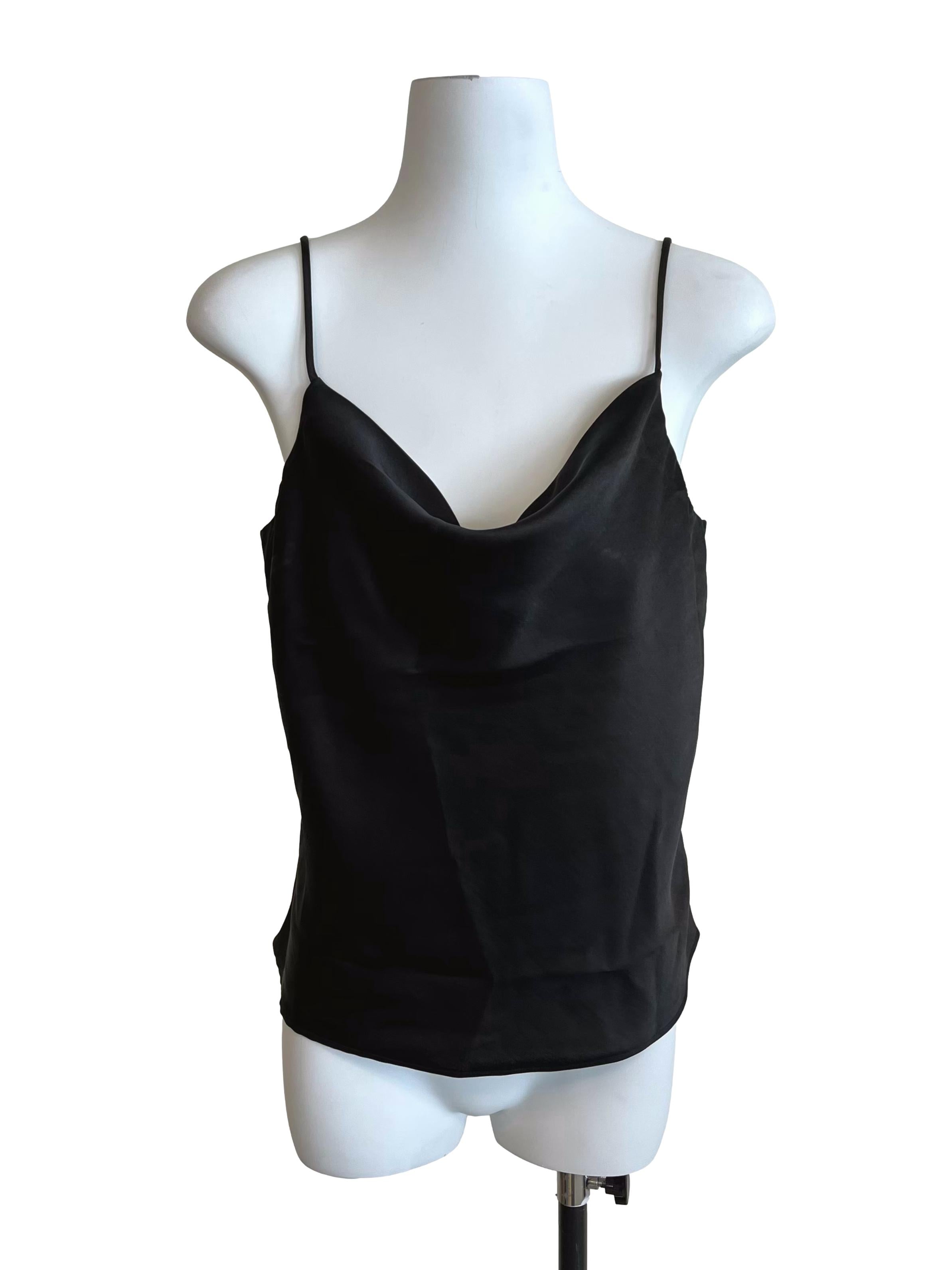 Black Cowl Neckline Cami Top