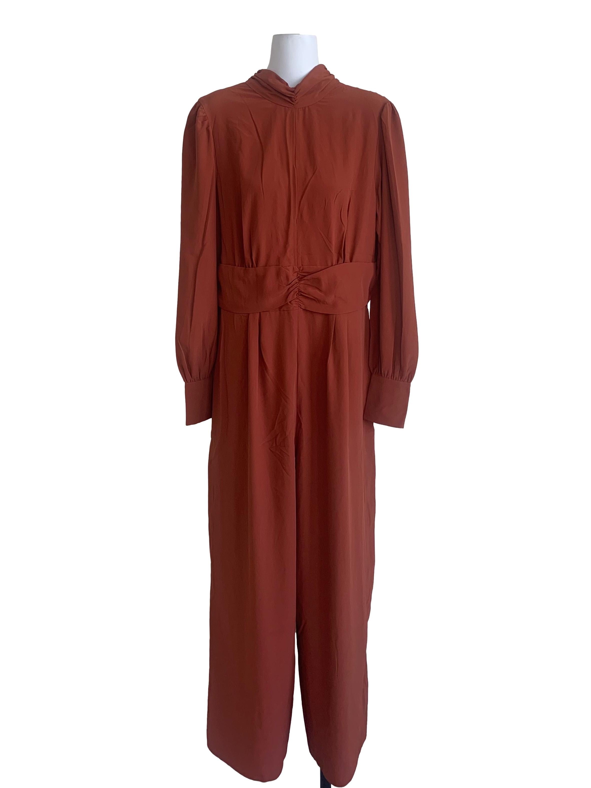 Clay Orange Wide Leg Jumpsuit