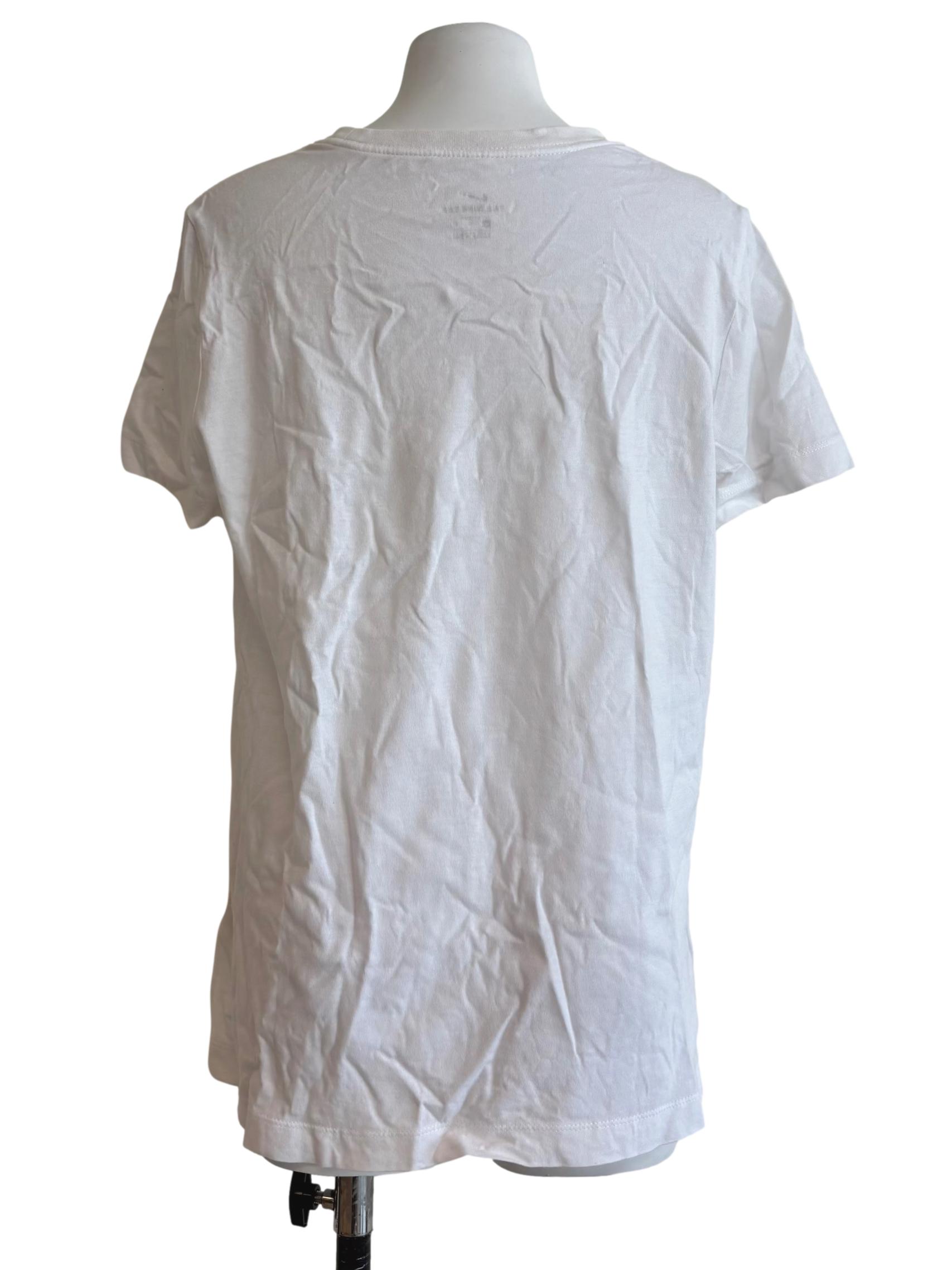 White Slogan Relaxed Tee