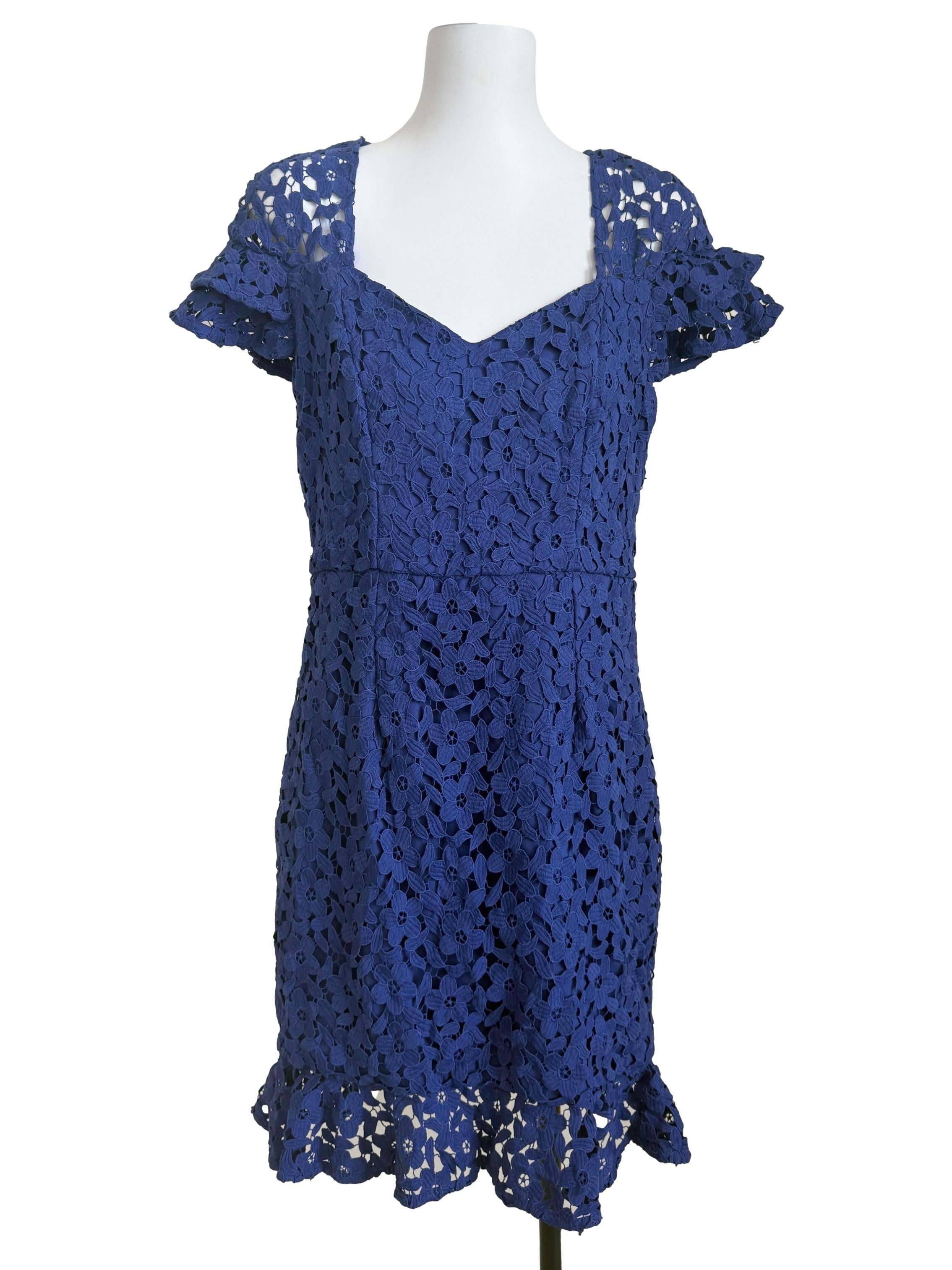 Azure Blue Lace Slip Dress