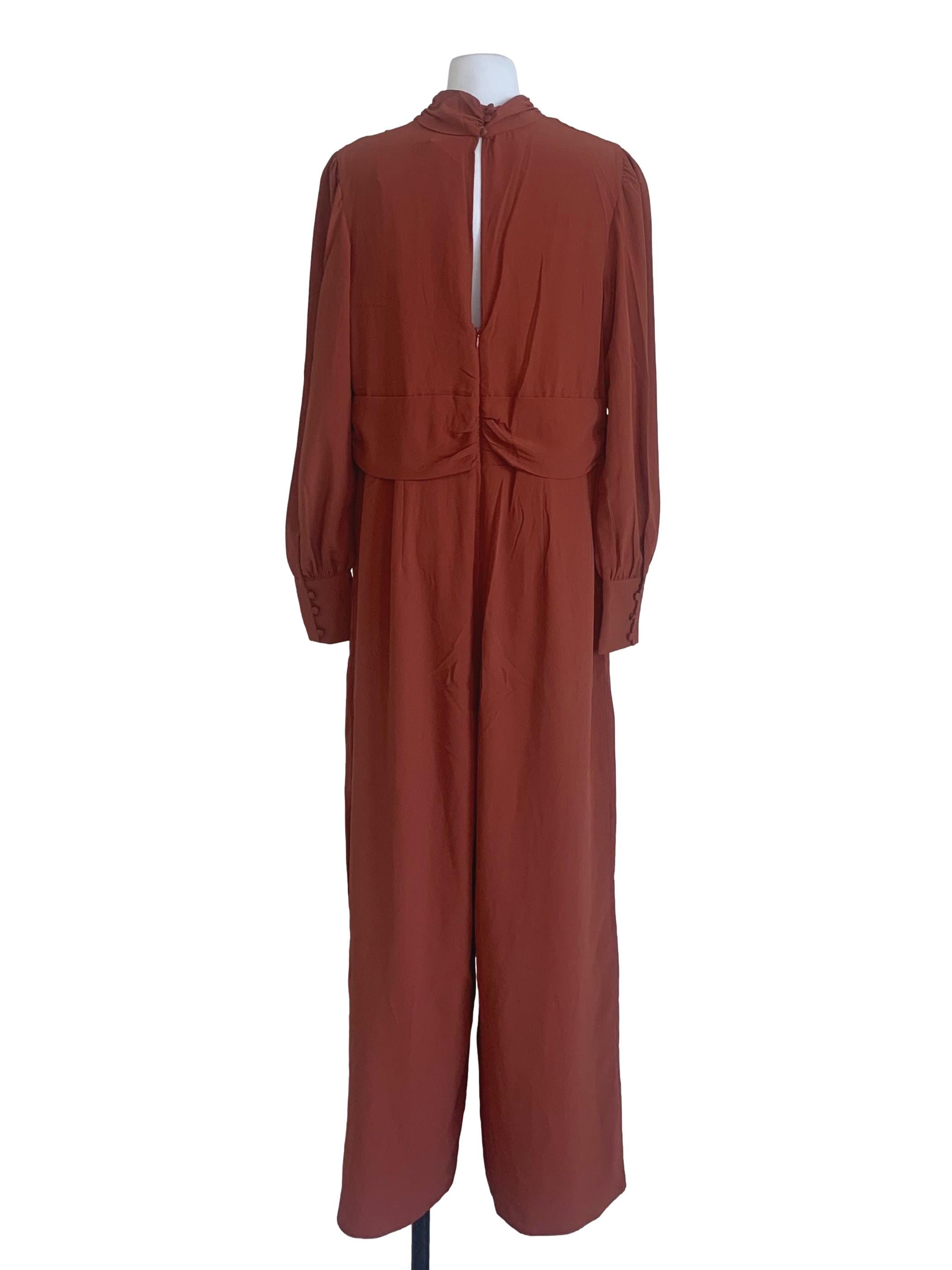 Clay Orange Wide Leg Jumpsuit