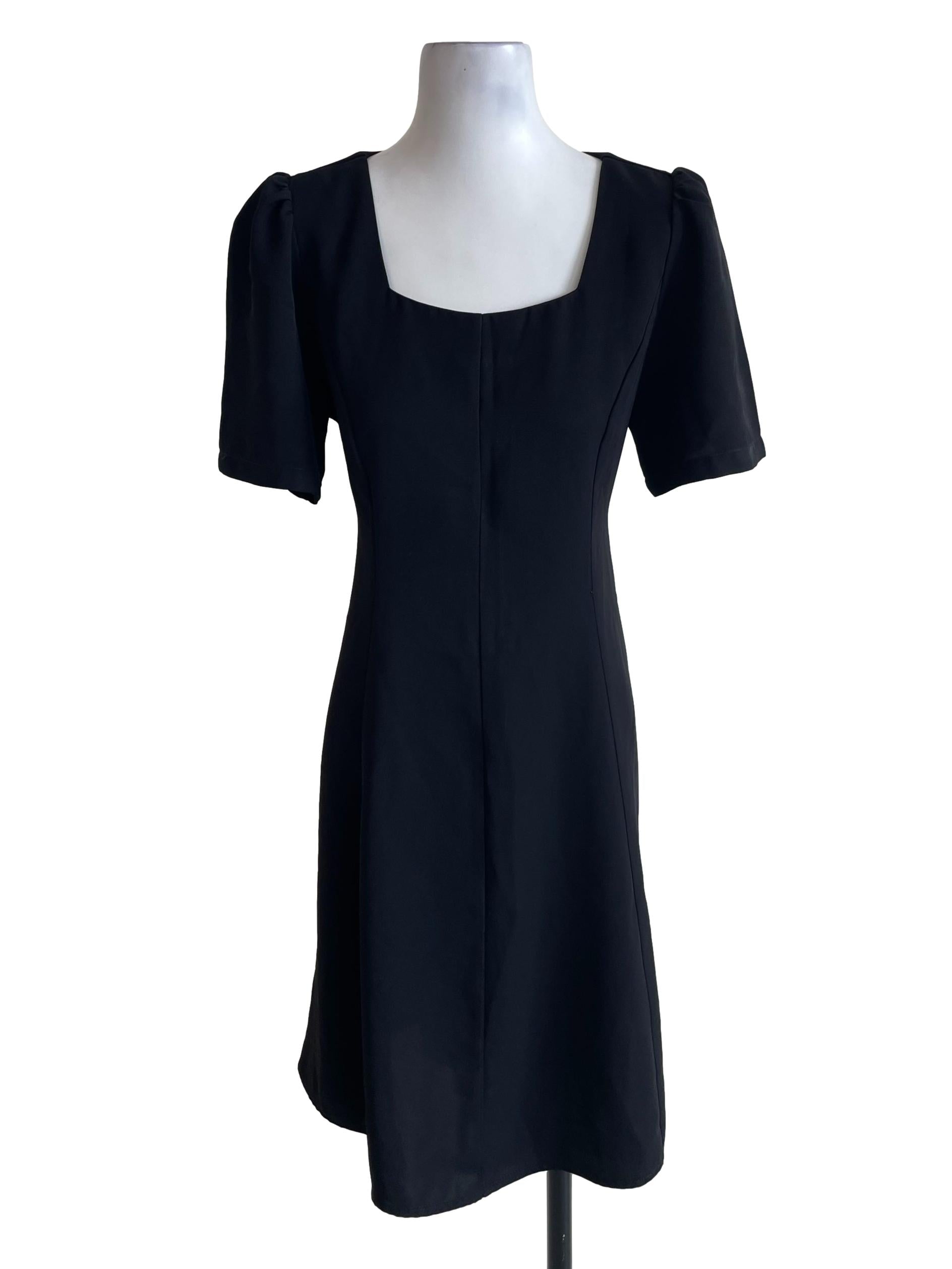 Black Square Neck Dress