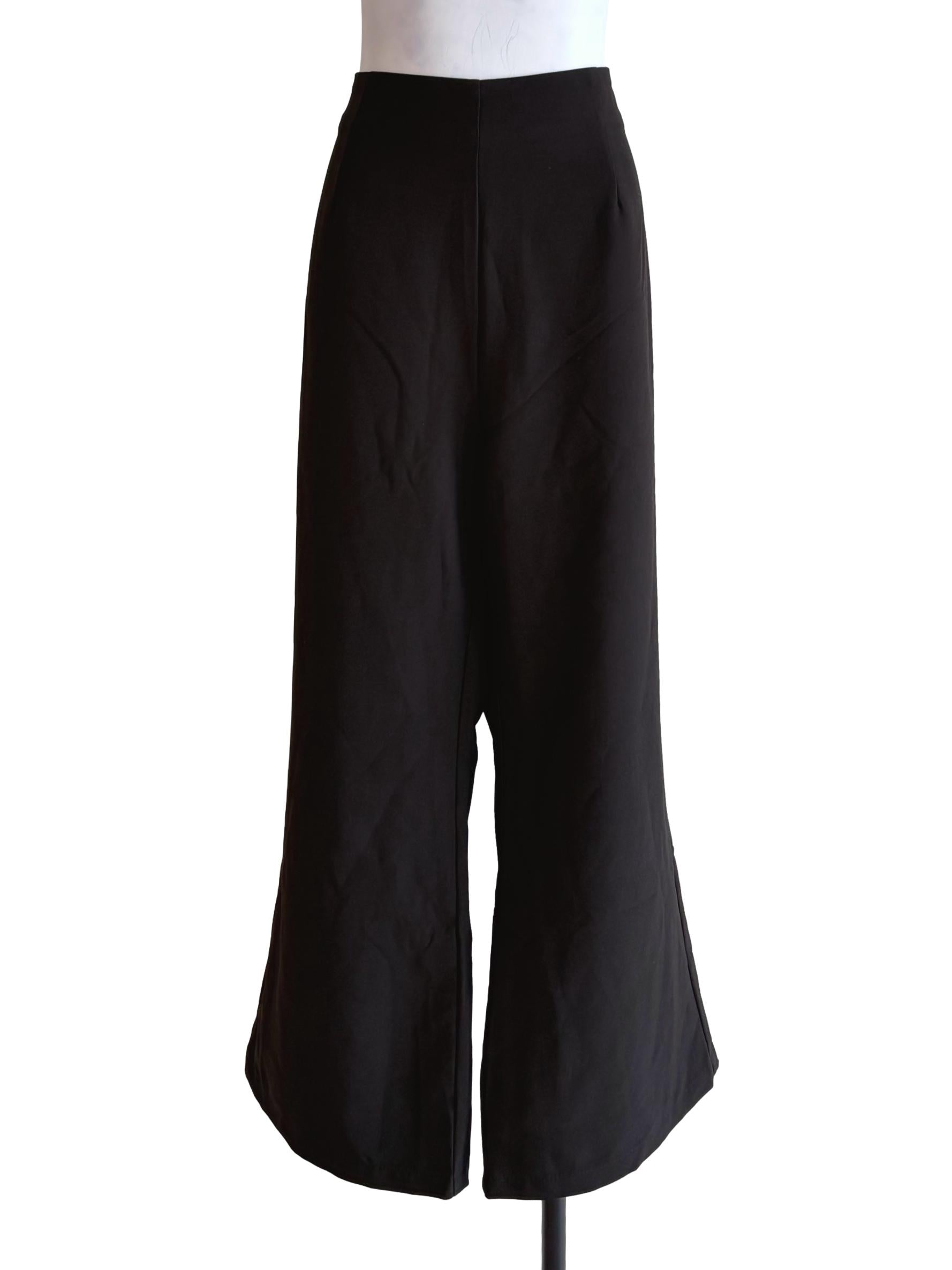 Crow Black Flare Bottom Pants