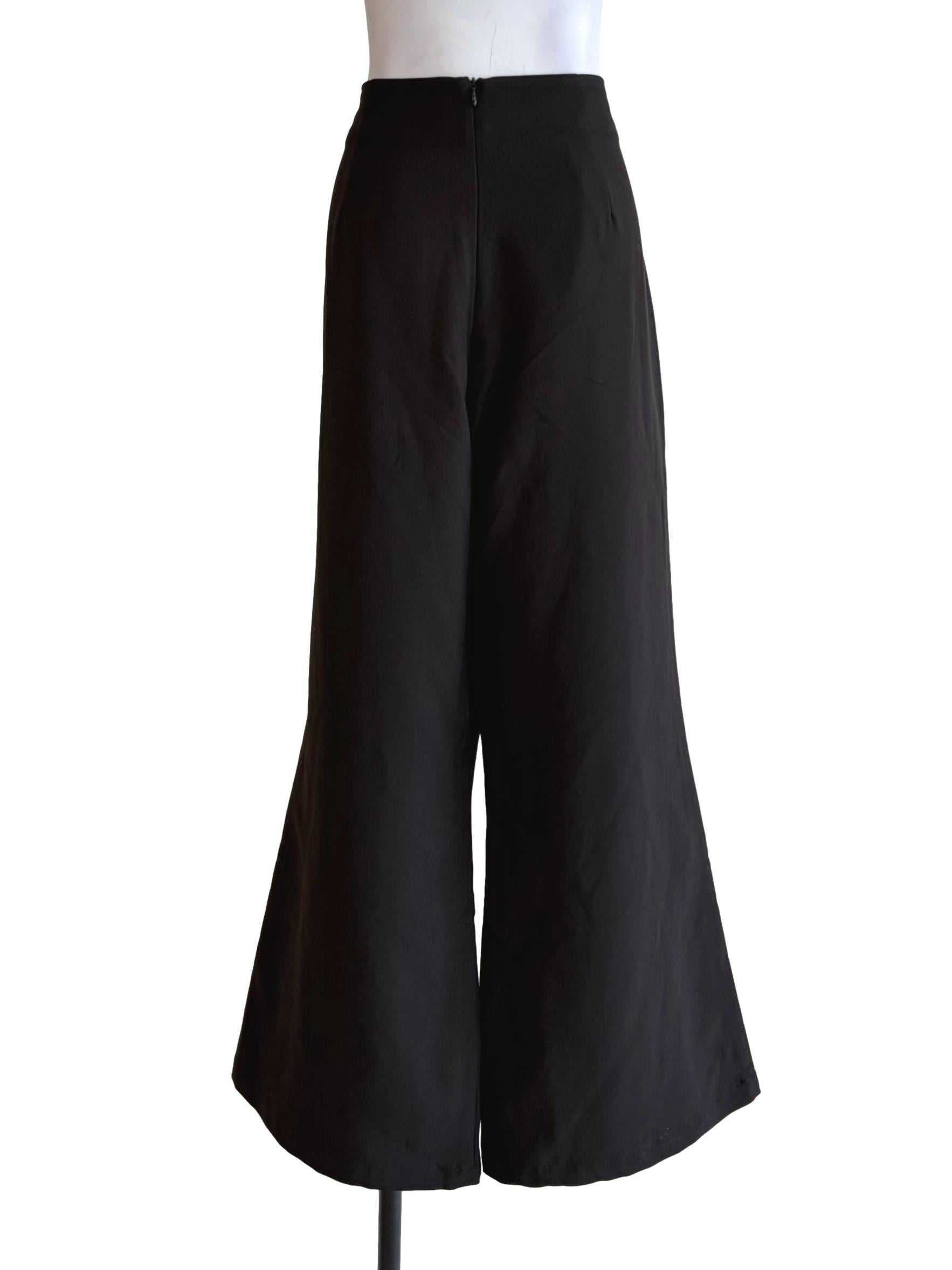 Crow Black Flare Bottom Pants