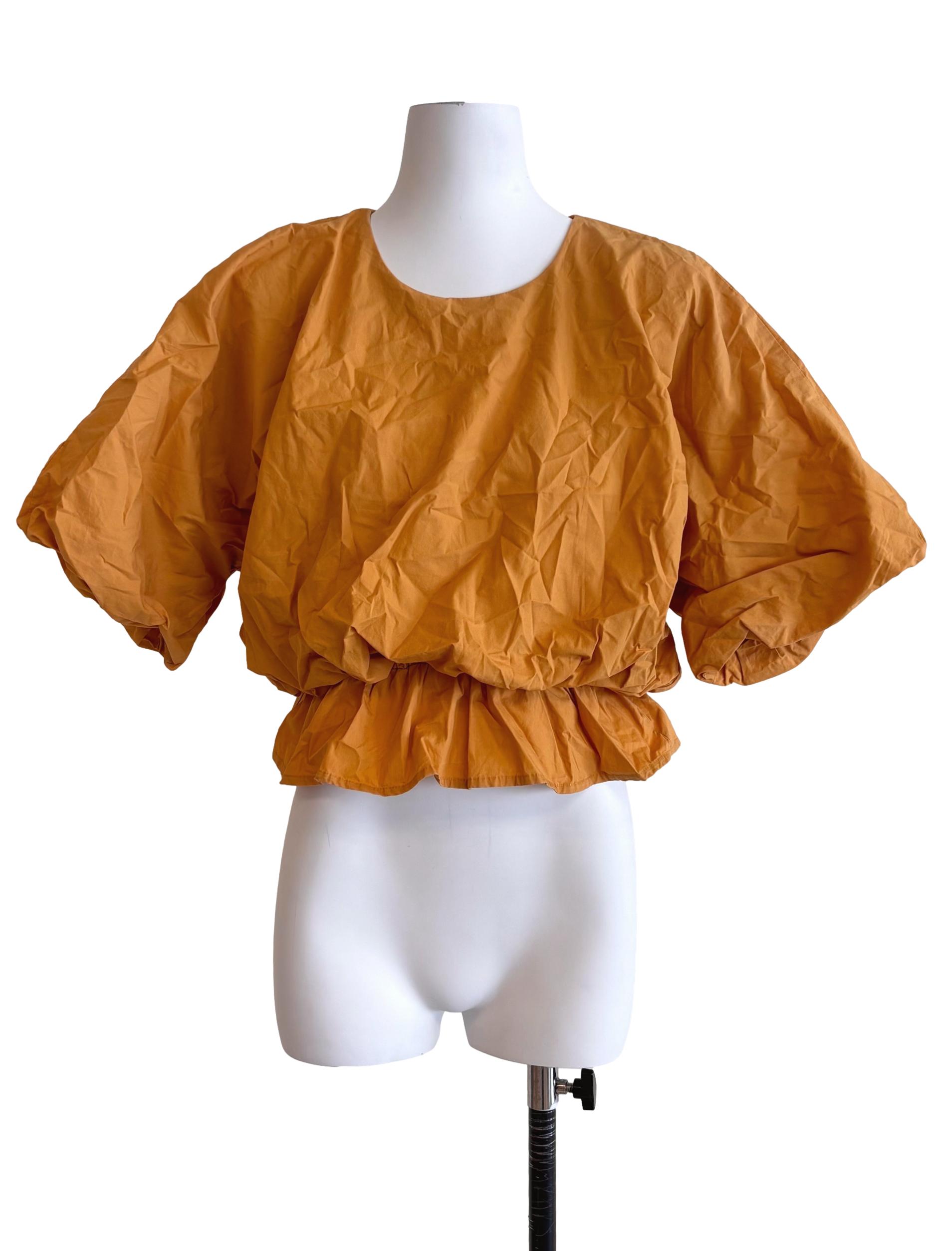 Mustard Yellow Scrunched Top