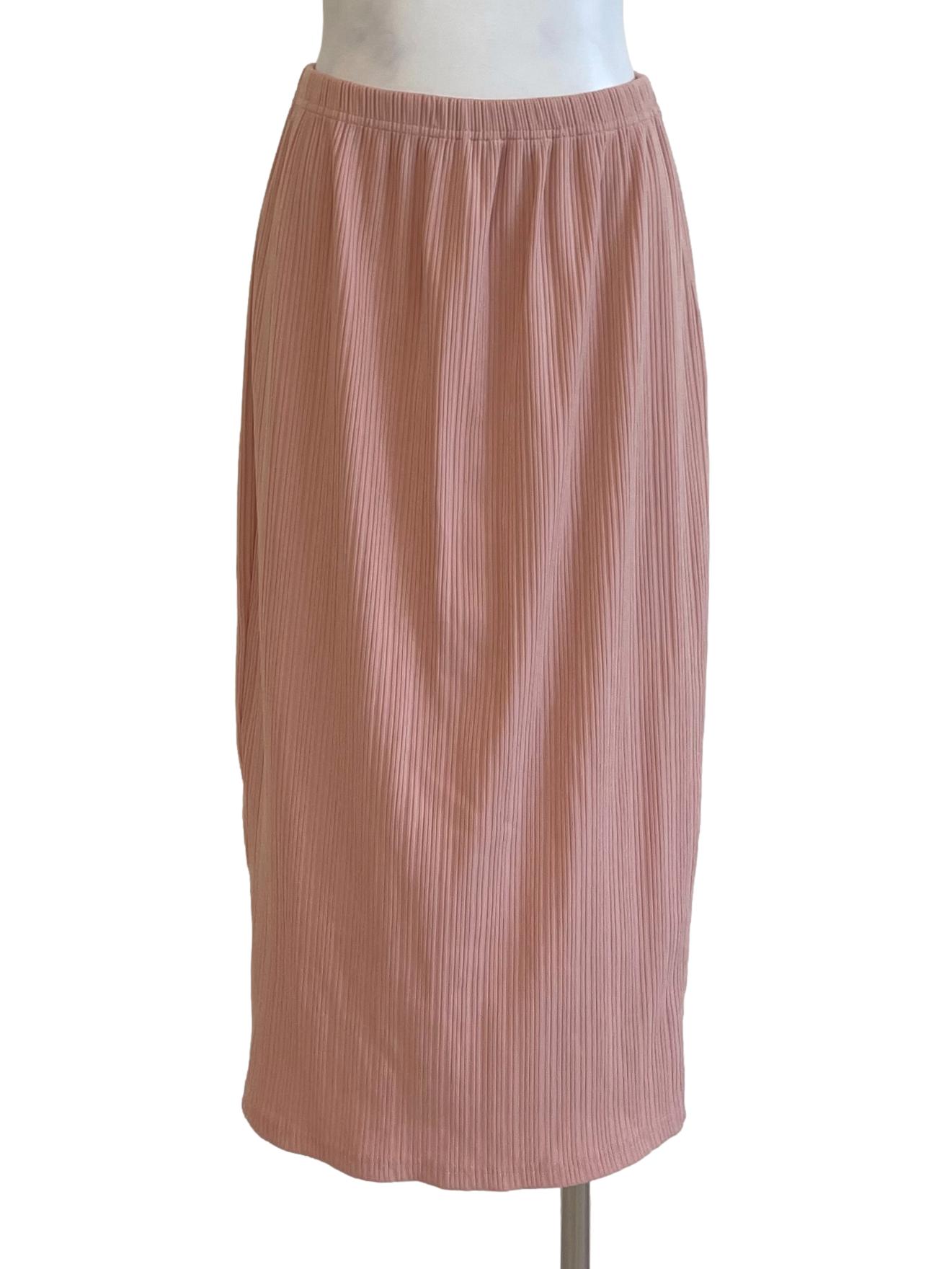 Pink Salmon Slit Tube Skirt