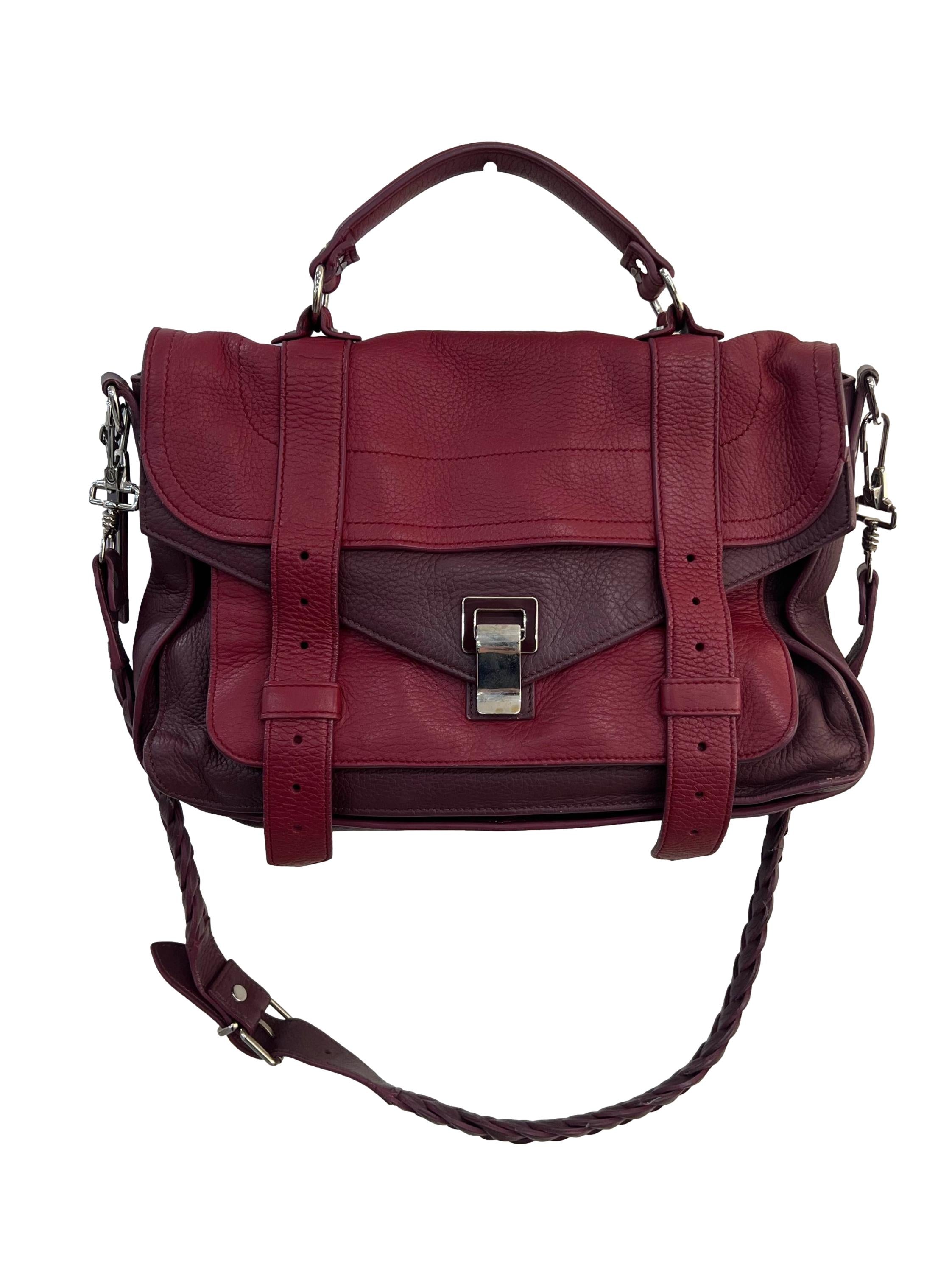 Maroon Leather Proenza Schoulder - Ps1 Crossbody Bag Messenger Bag CSN