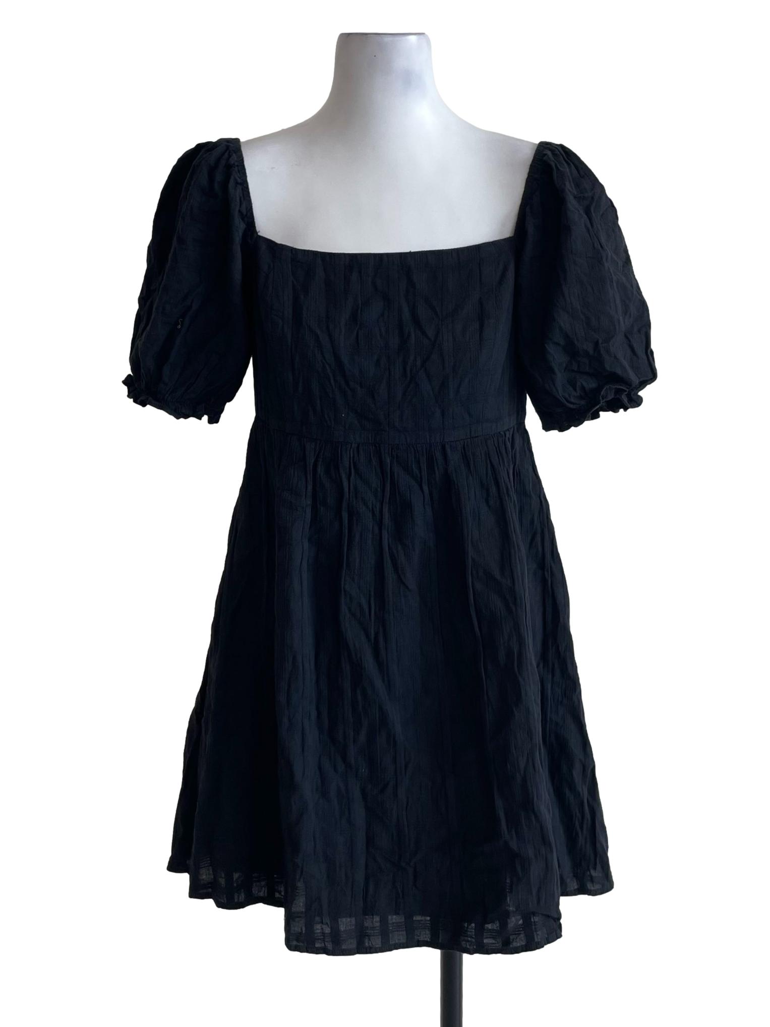 Black Square Neck Dress