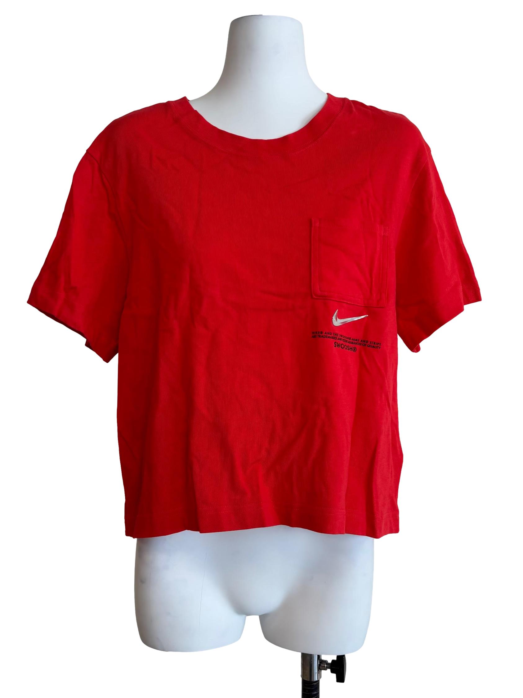 Red Pocket Boxy Tee