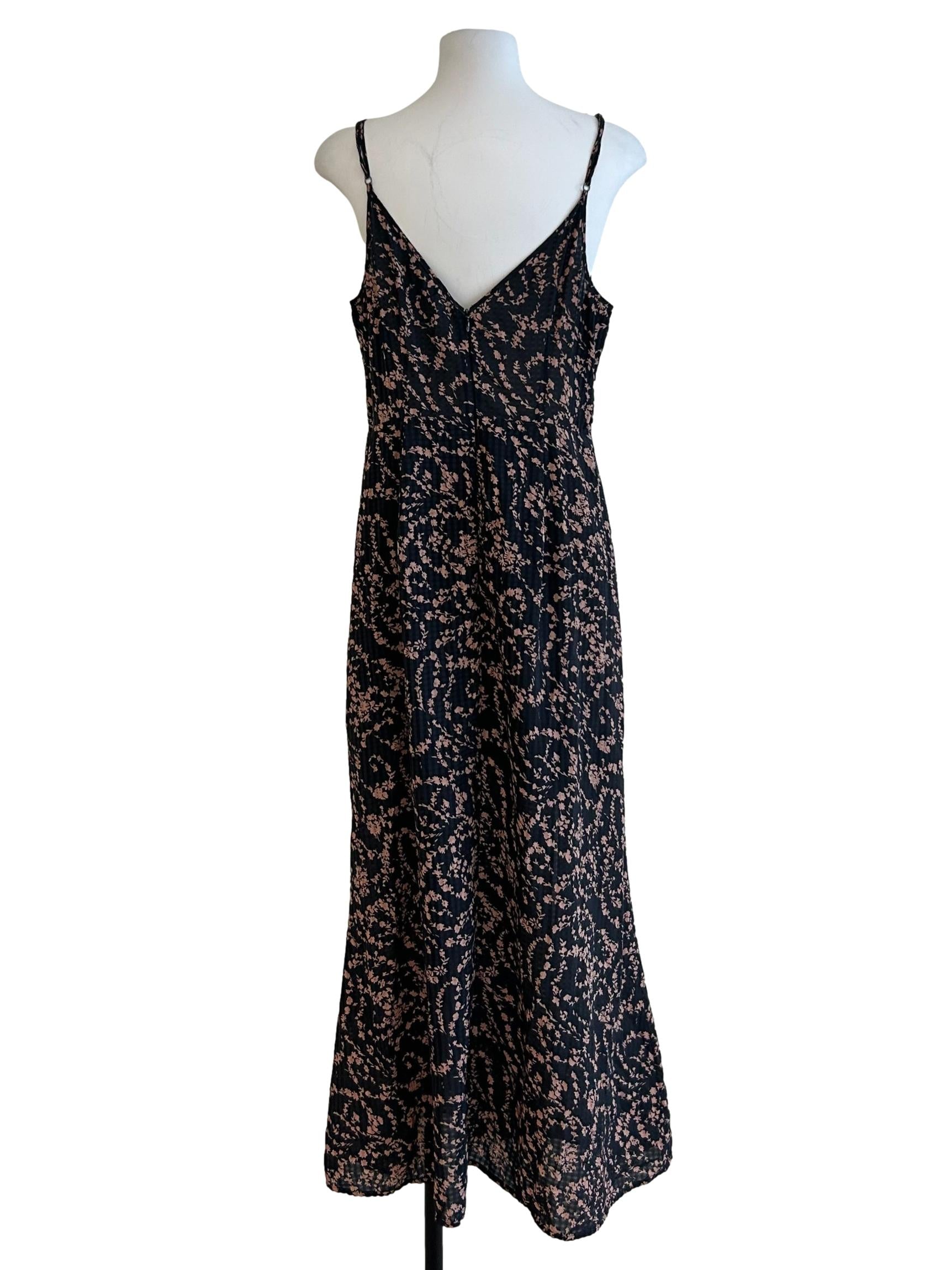 Midnight Black Floral Dress