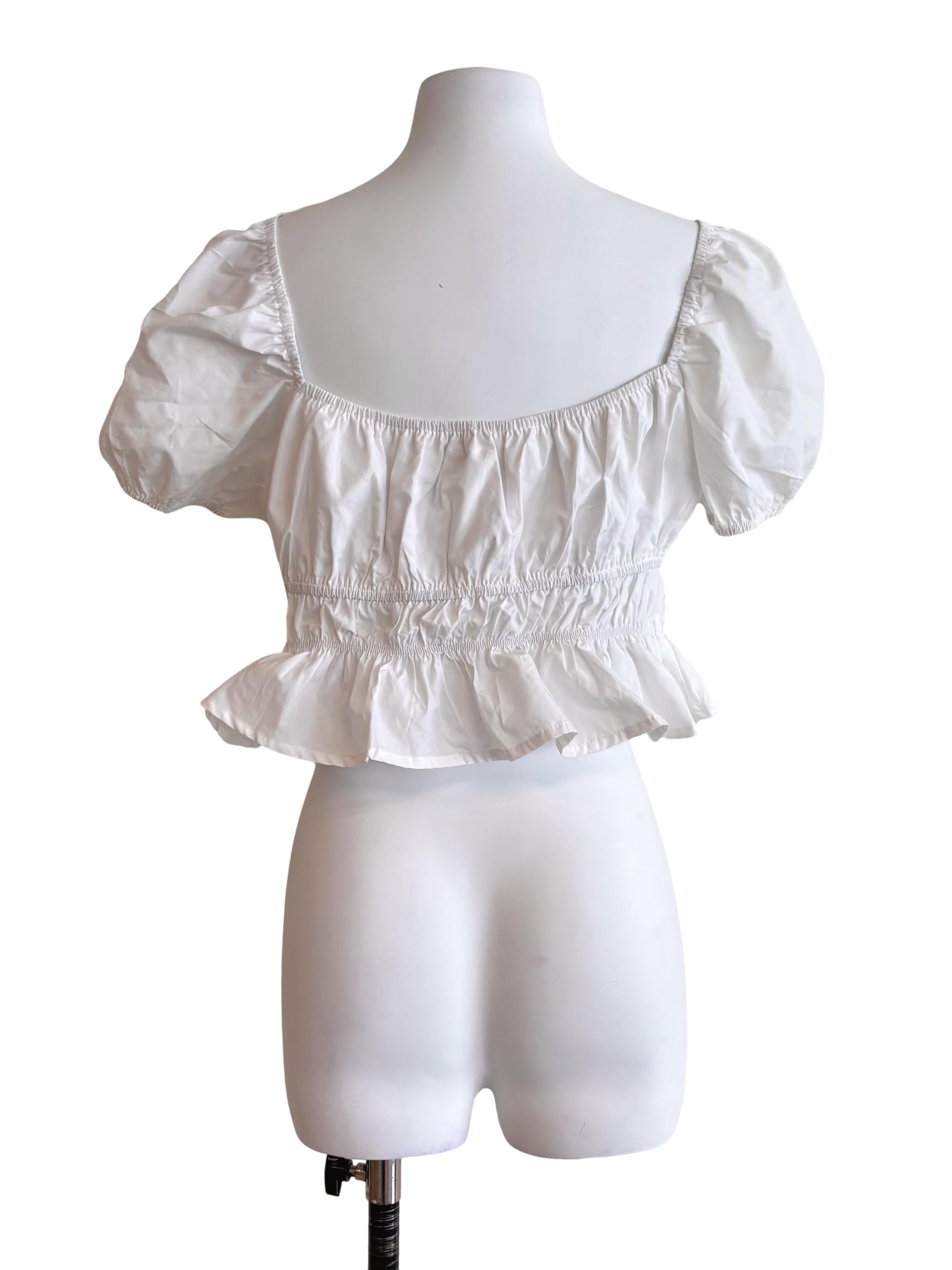 Pearl White Scrunch Top TTR