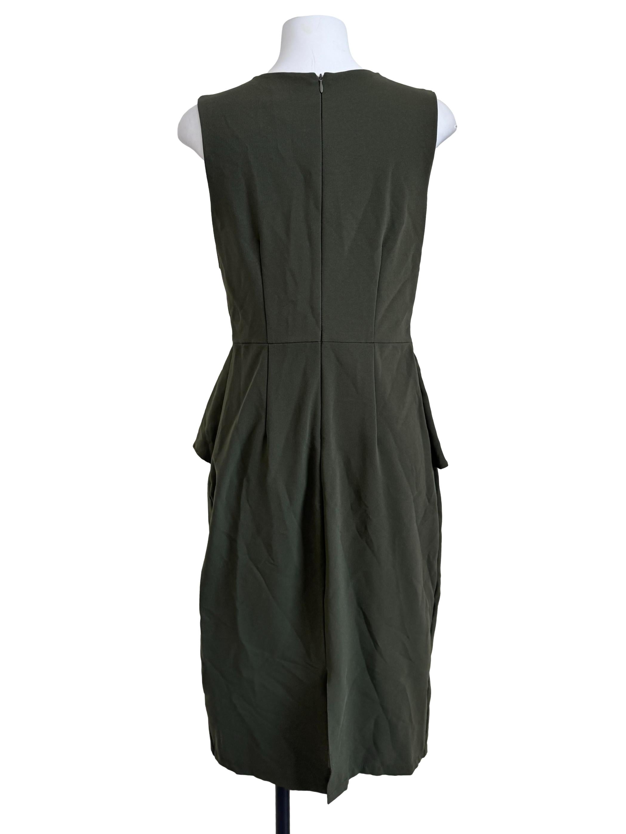 Crocodile Green Sheath Dress