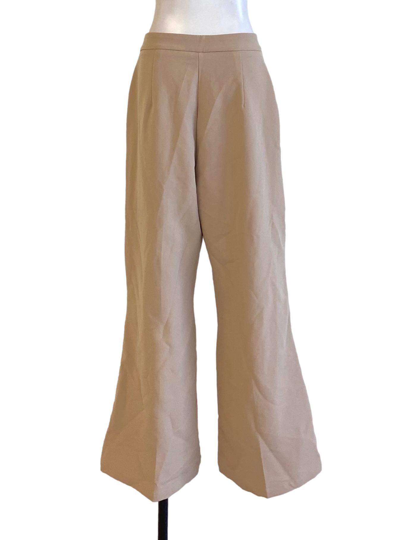 Sepia Brown Buttoned Waist Sailor Pegged Pants