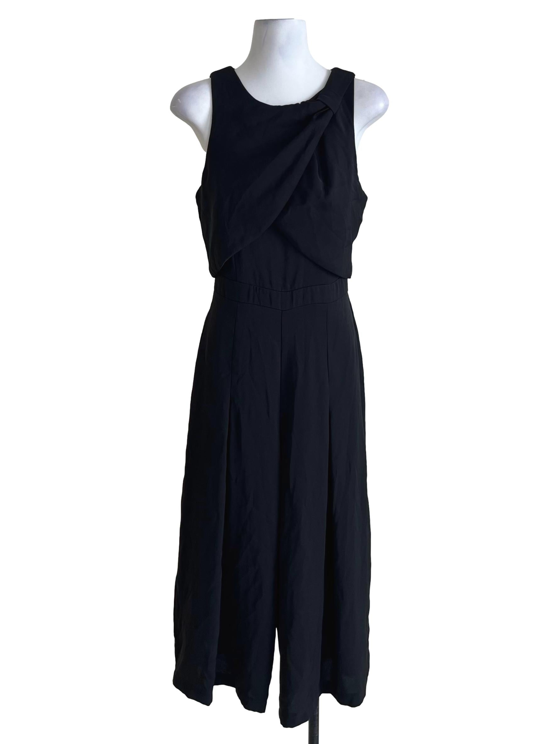 Black Jewel Neckline Jumpsuit