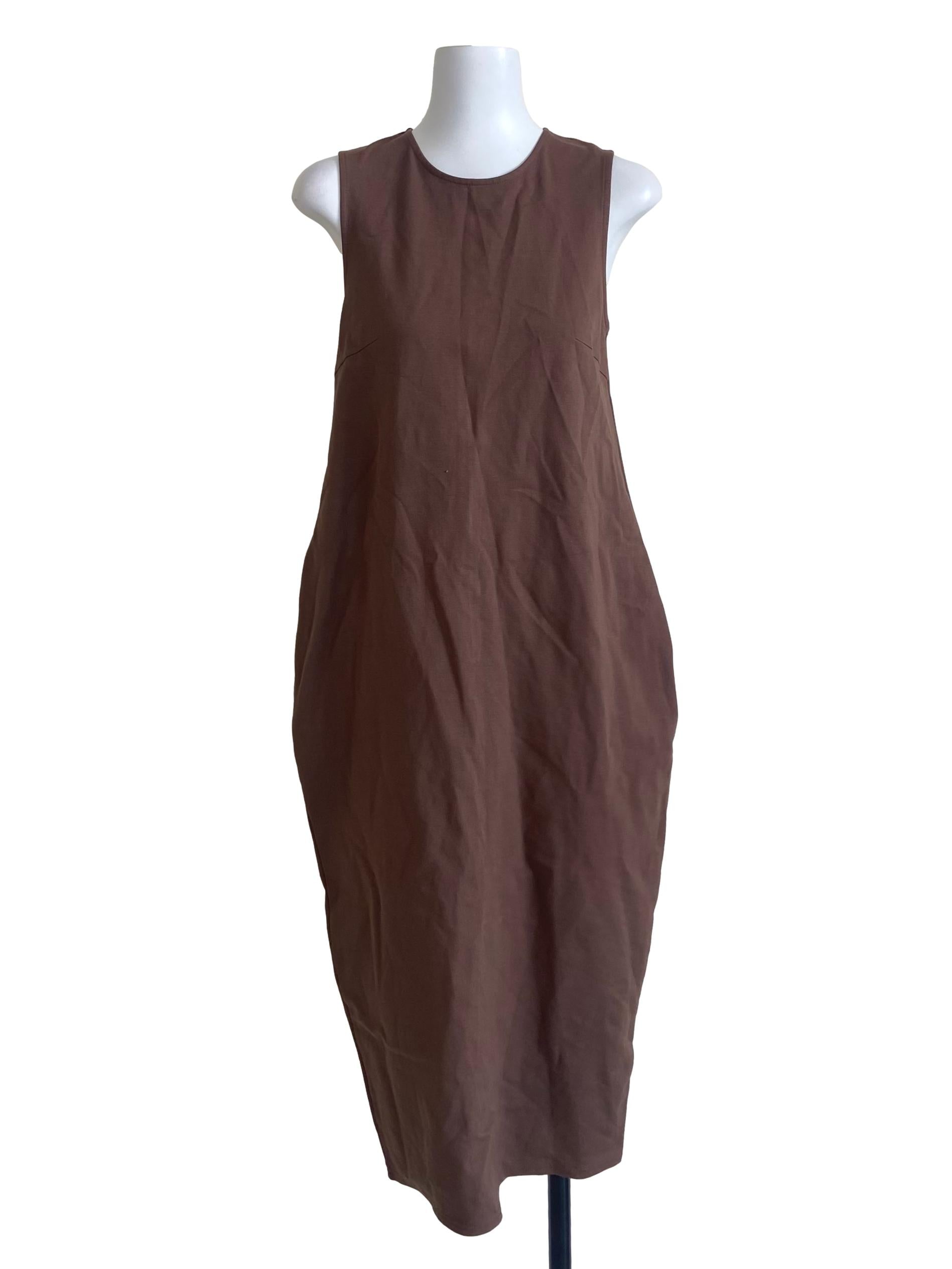 Brown Cocoon Jersey Dress OSN