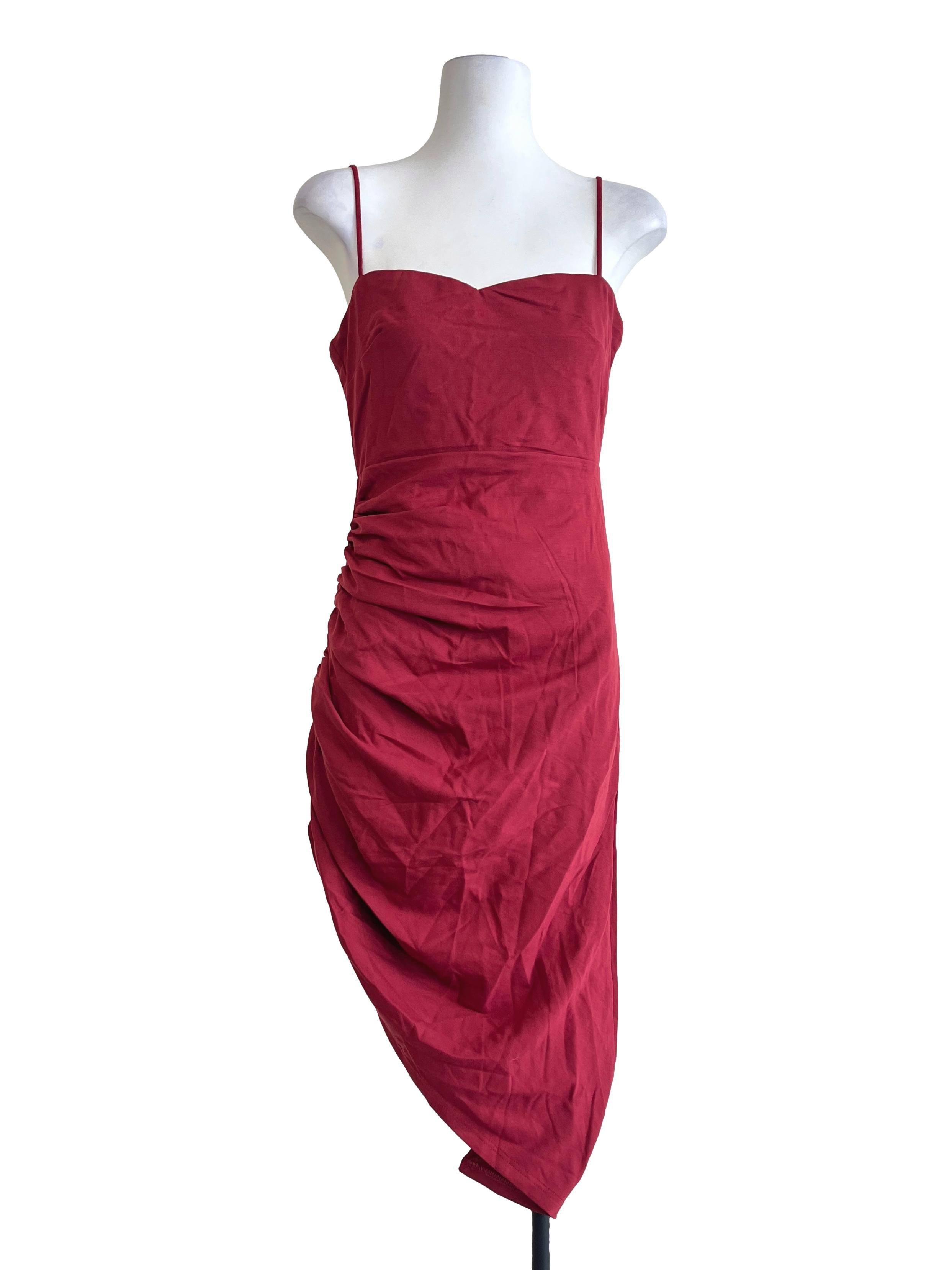 Candy Red Asymmetrical Dress
