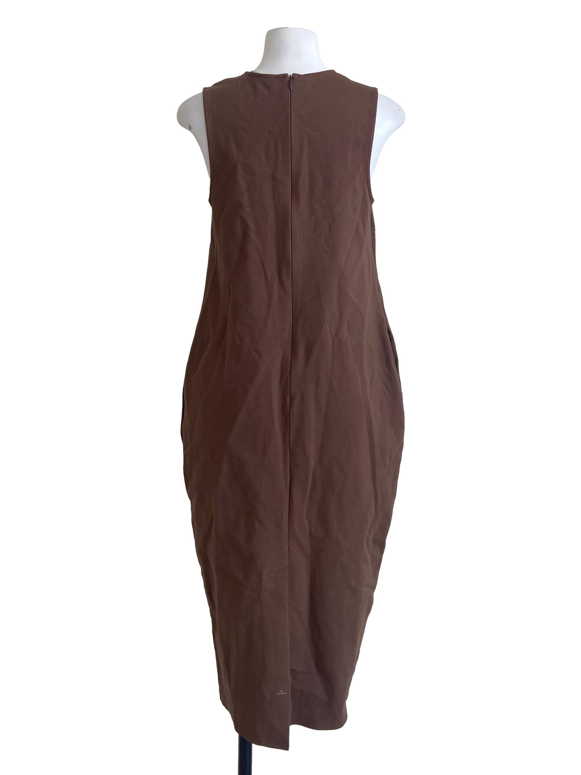 Brown Cocoon Jersey Dress OSN