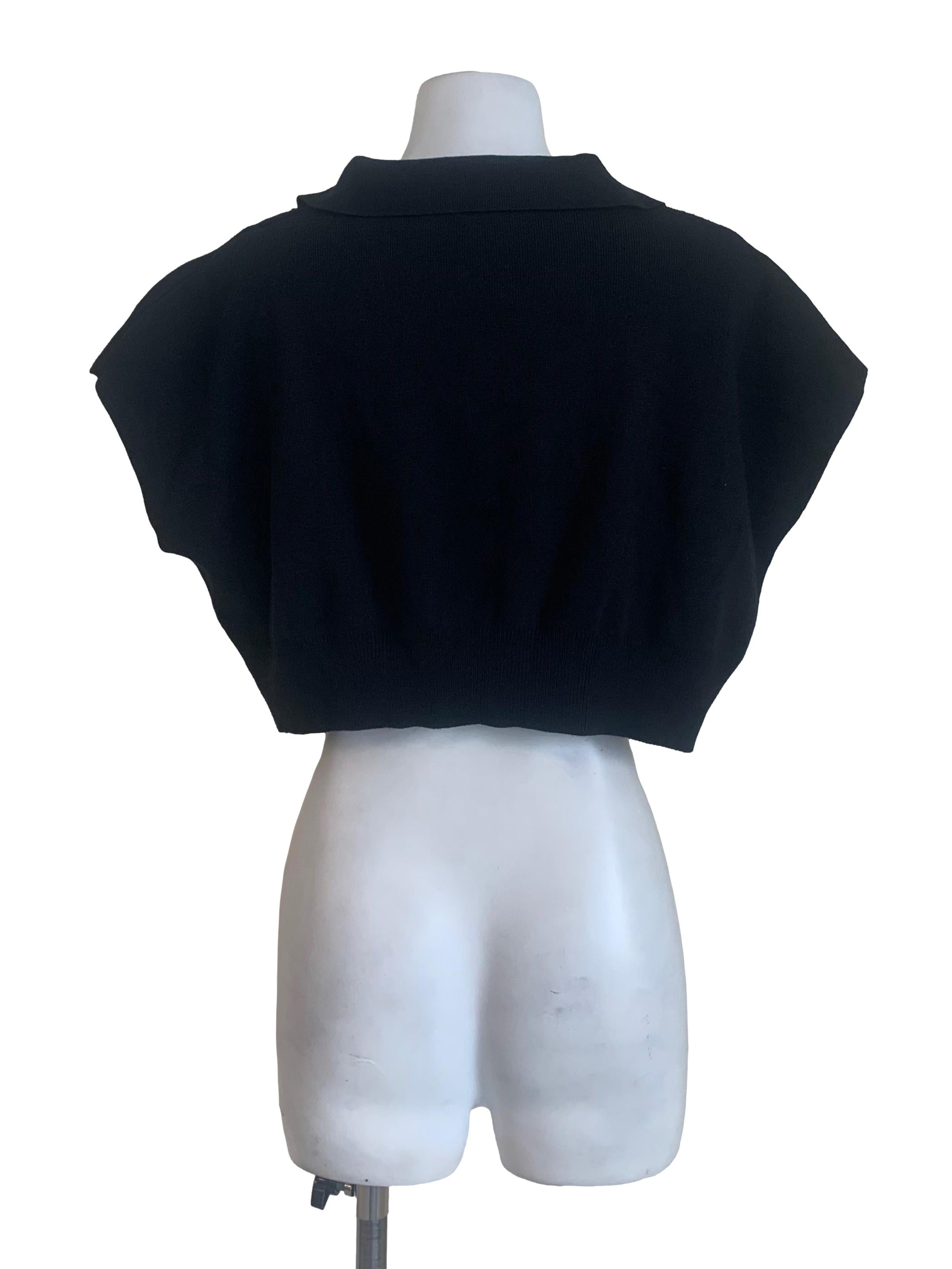 Crow Black Drop Shoulder Sleeves Crop Top