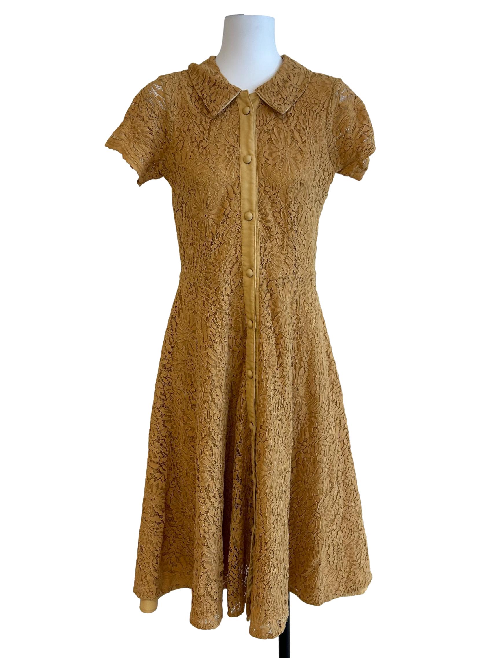 Canary Yellow Lace Dress