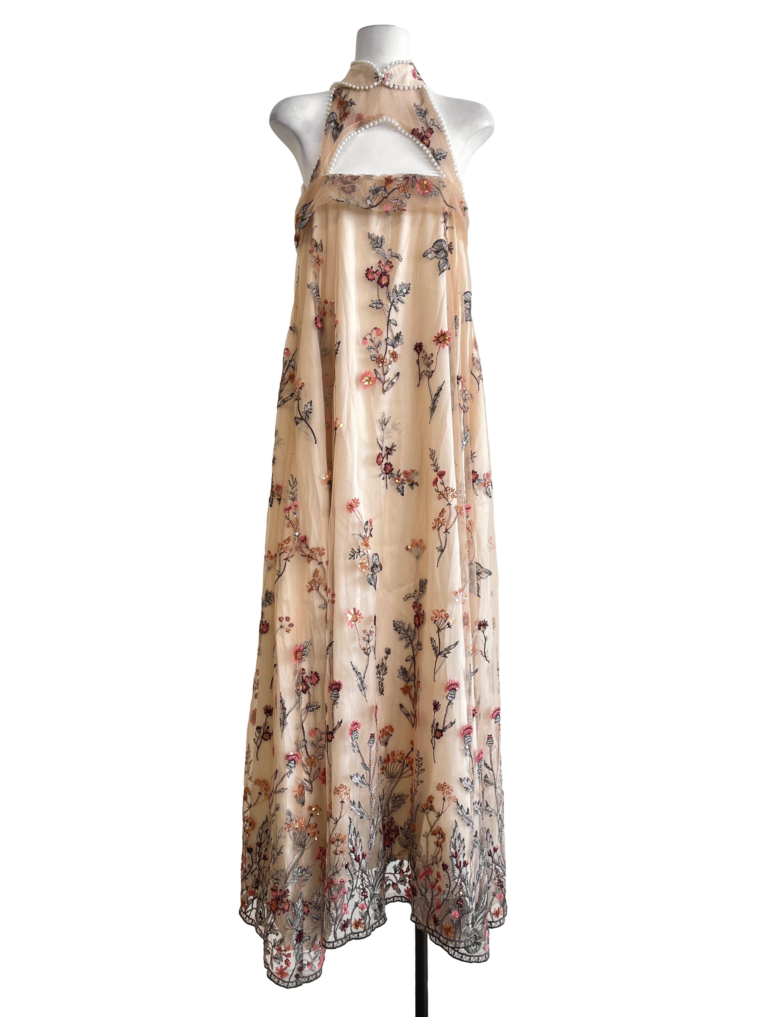 Ivory White High Neck Slip Dress