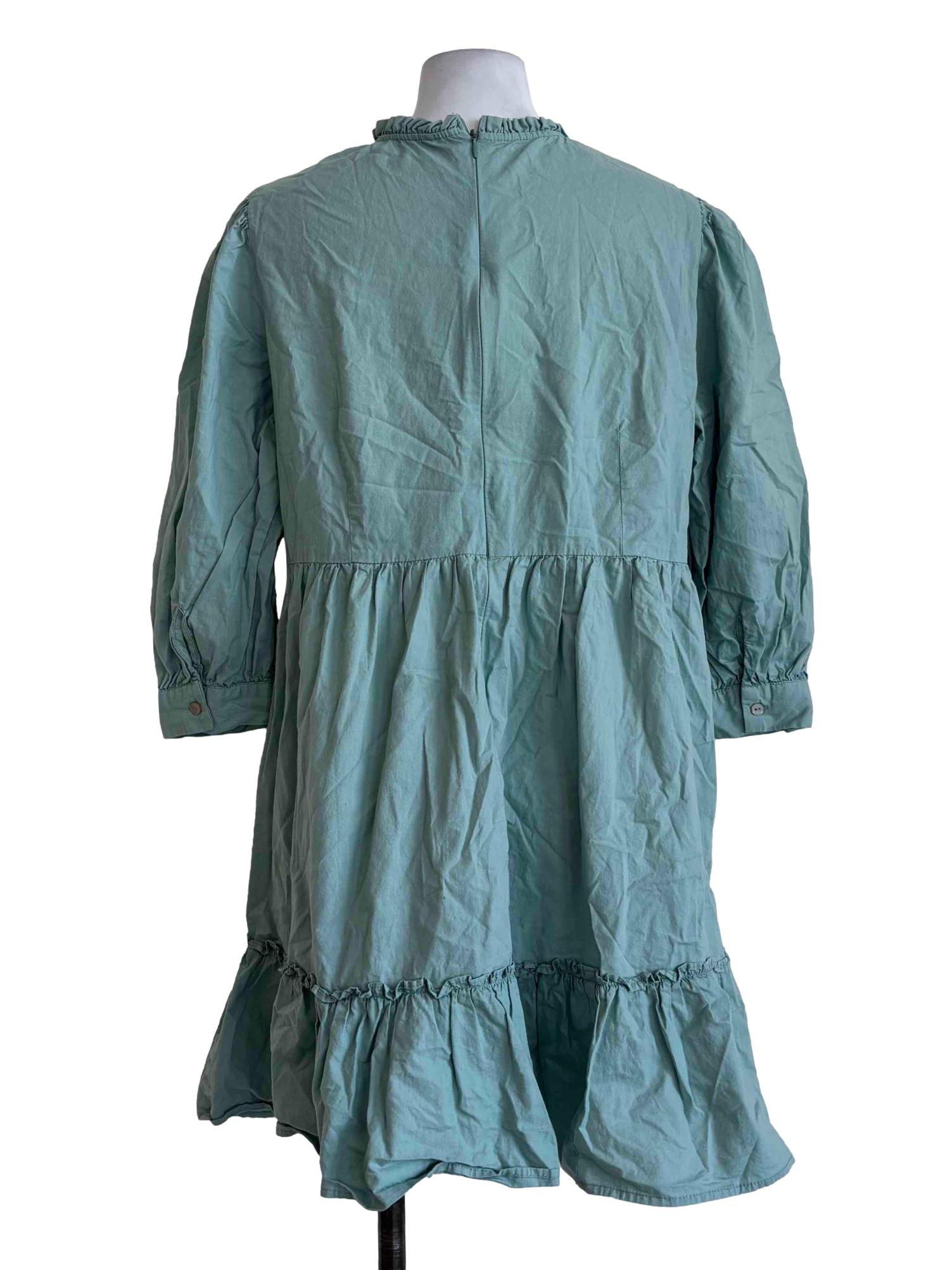 Ocean Green Longsleeve Cotton Dress