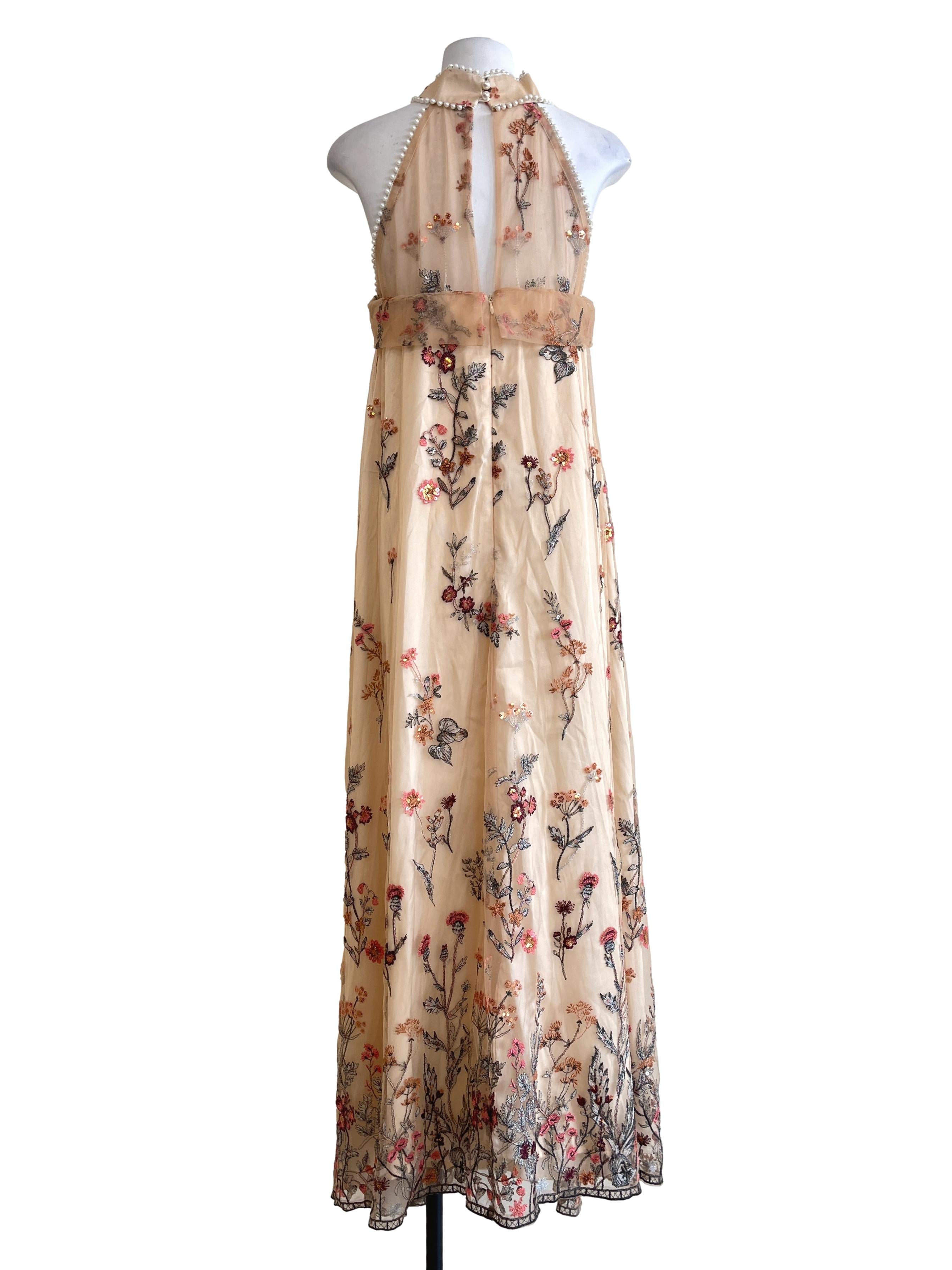 Ivory White High Neck Slip Dress