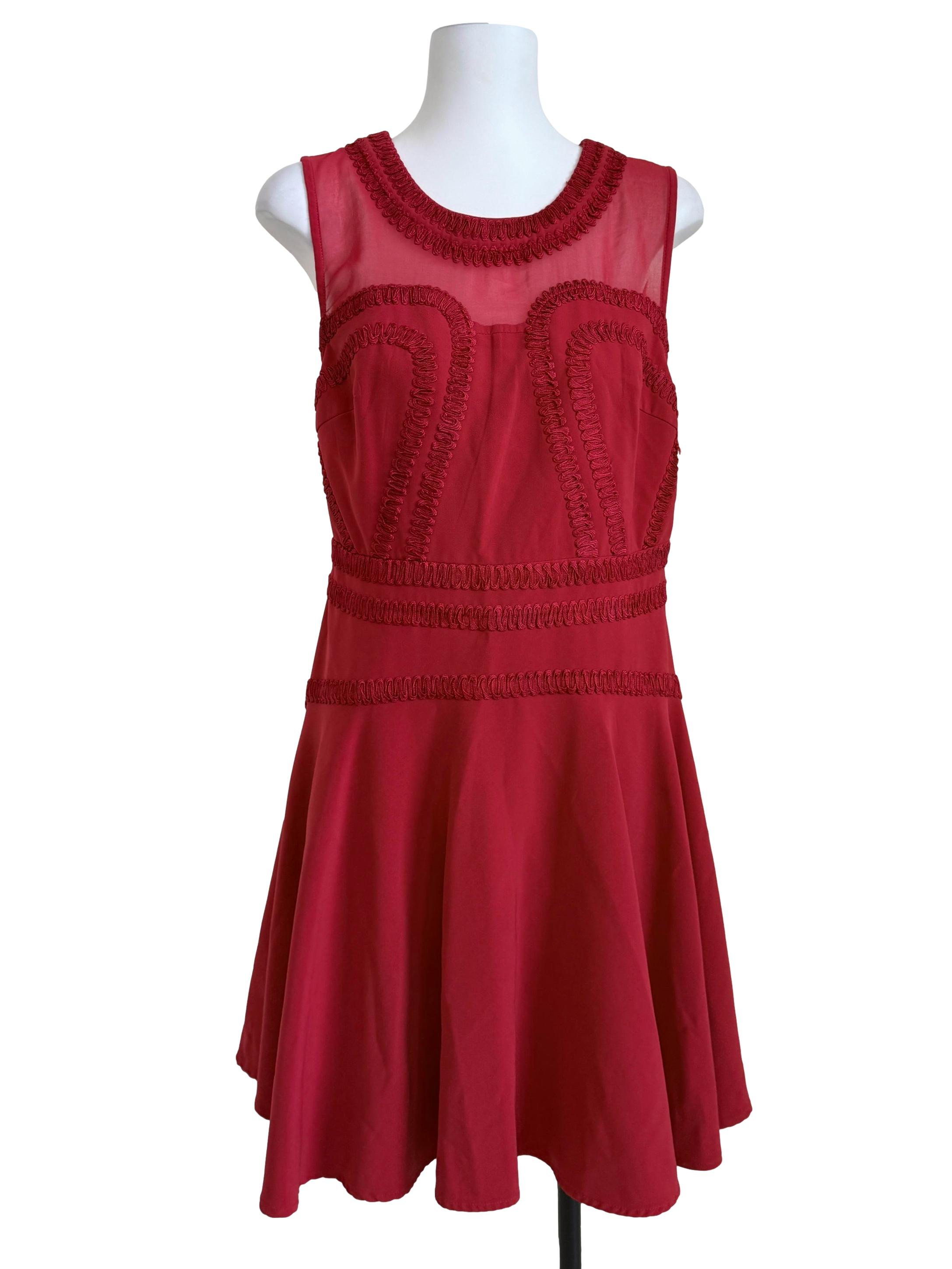Candy Red Drop Waist Dress