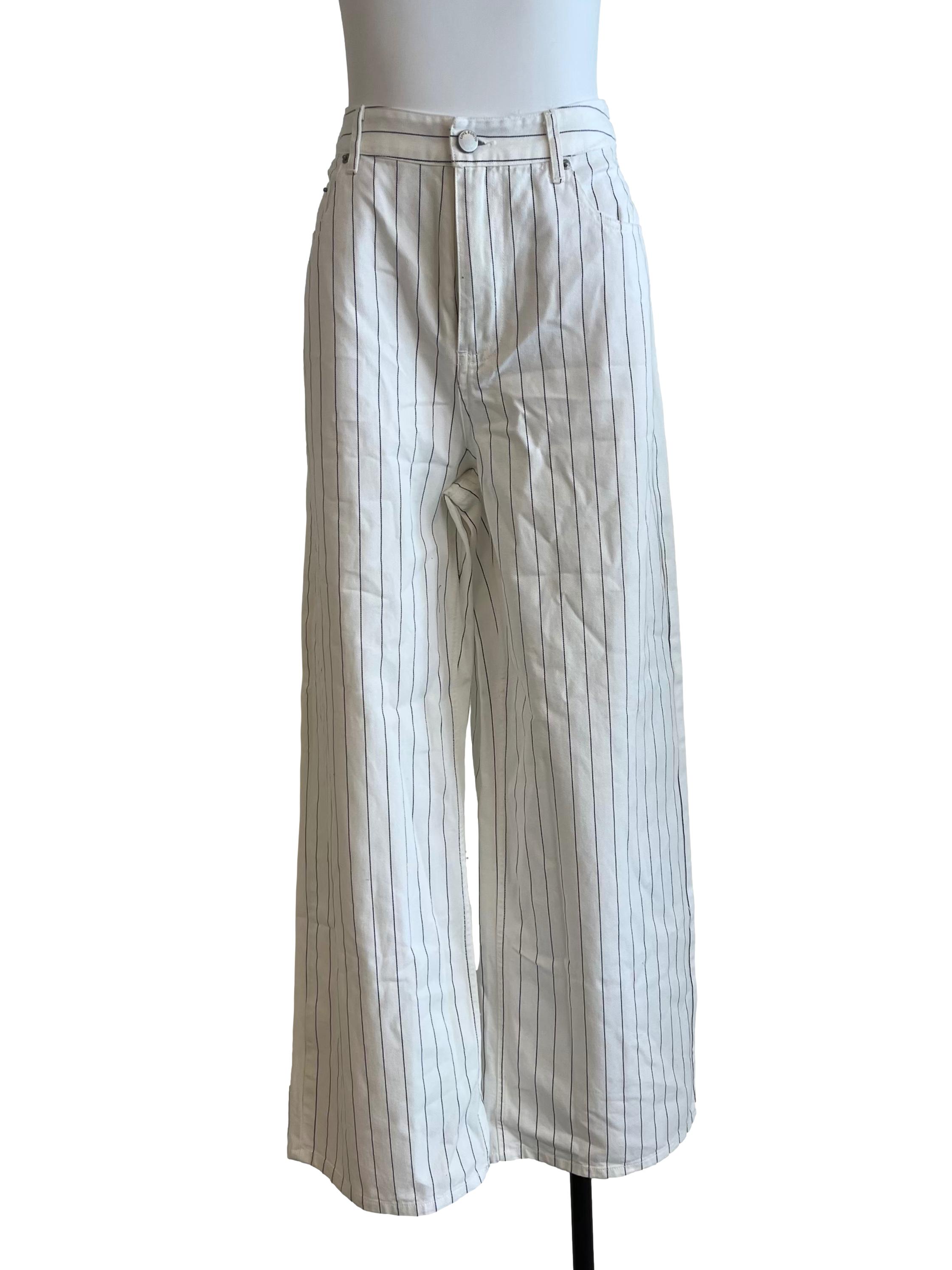 White Striped Pants