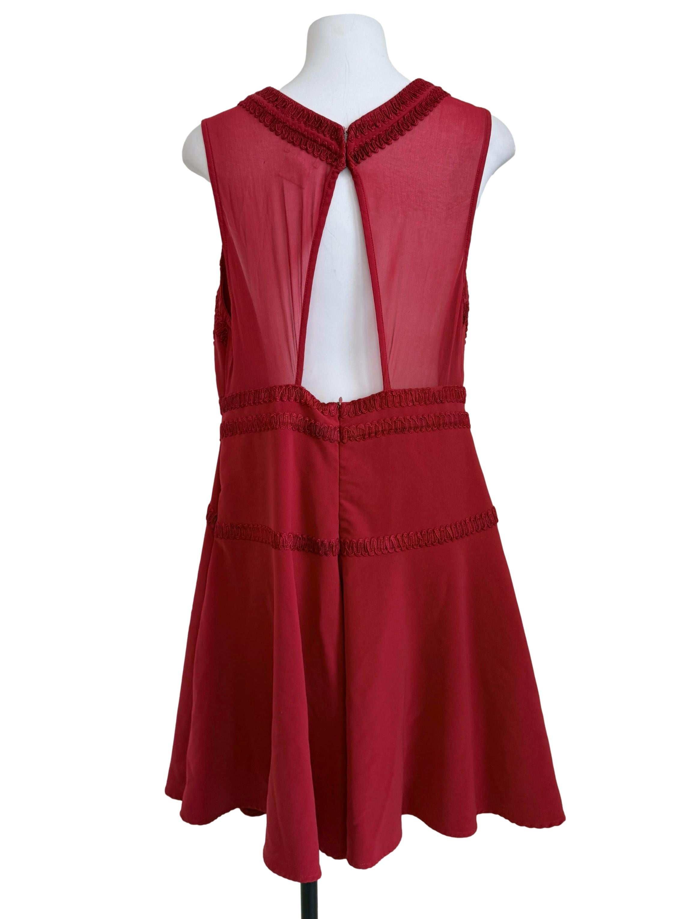 Candy Red Drop Waist Dress