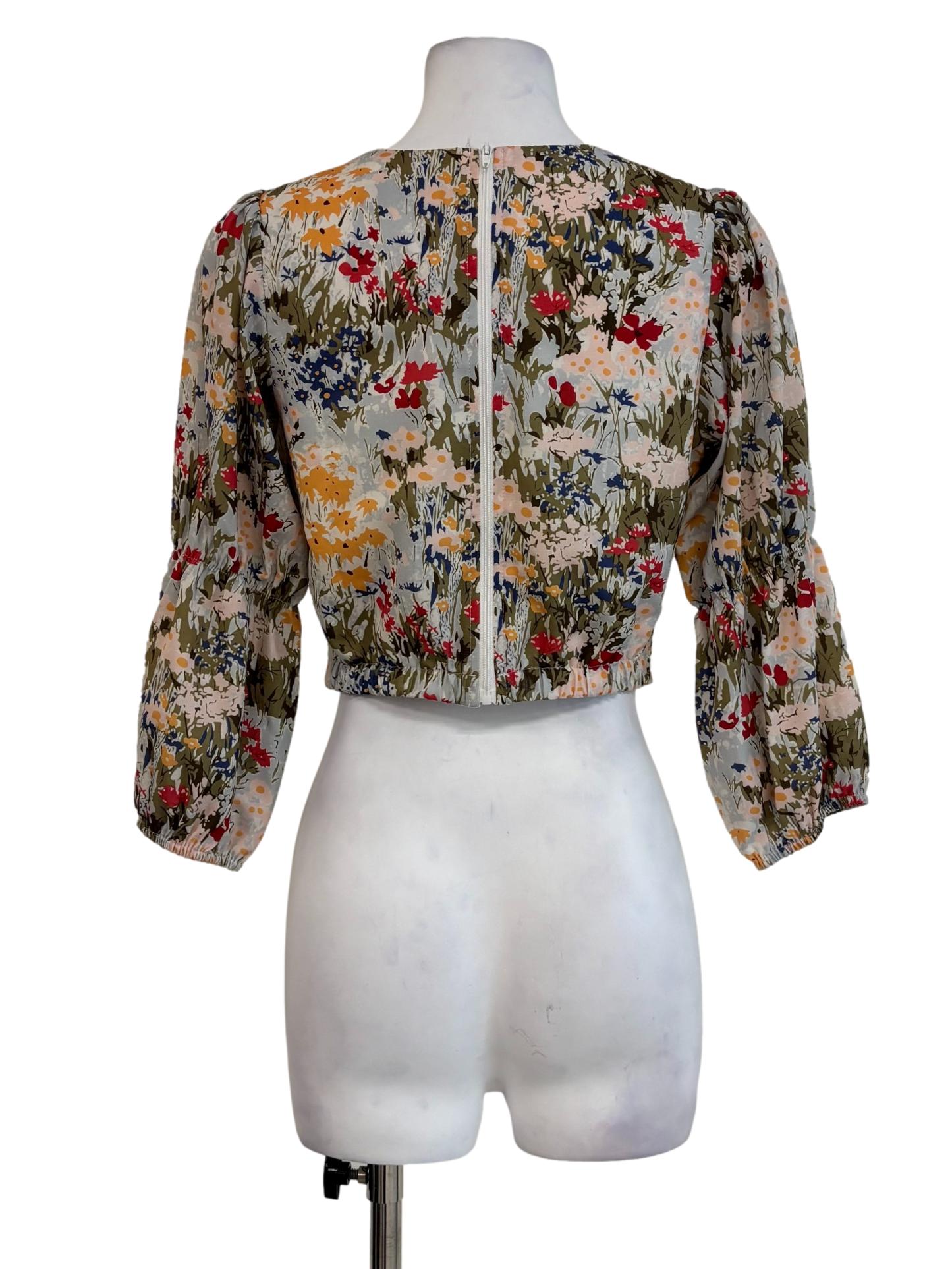 Multicolor Floral Print Blouse