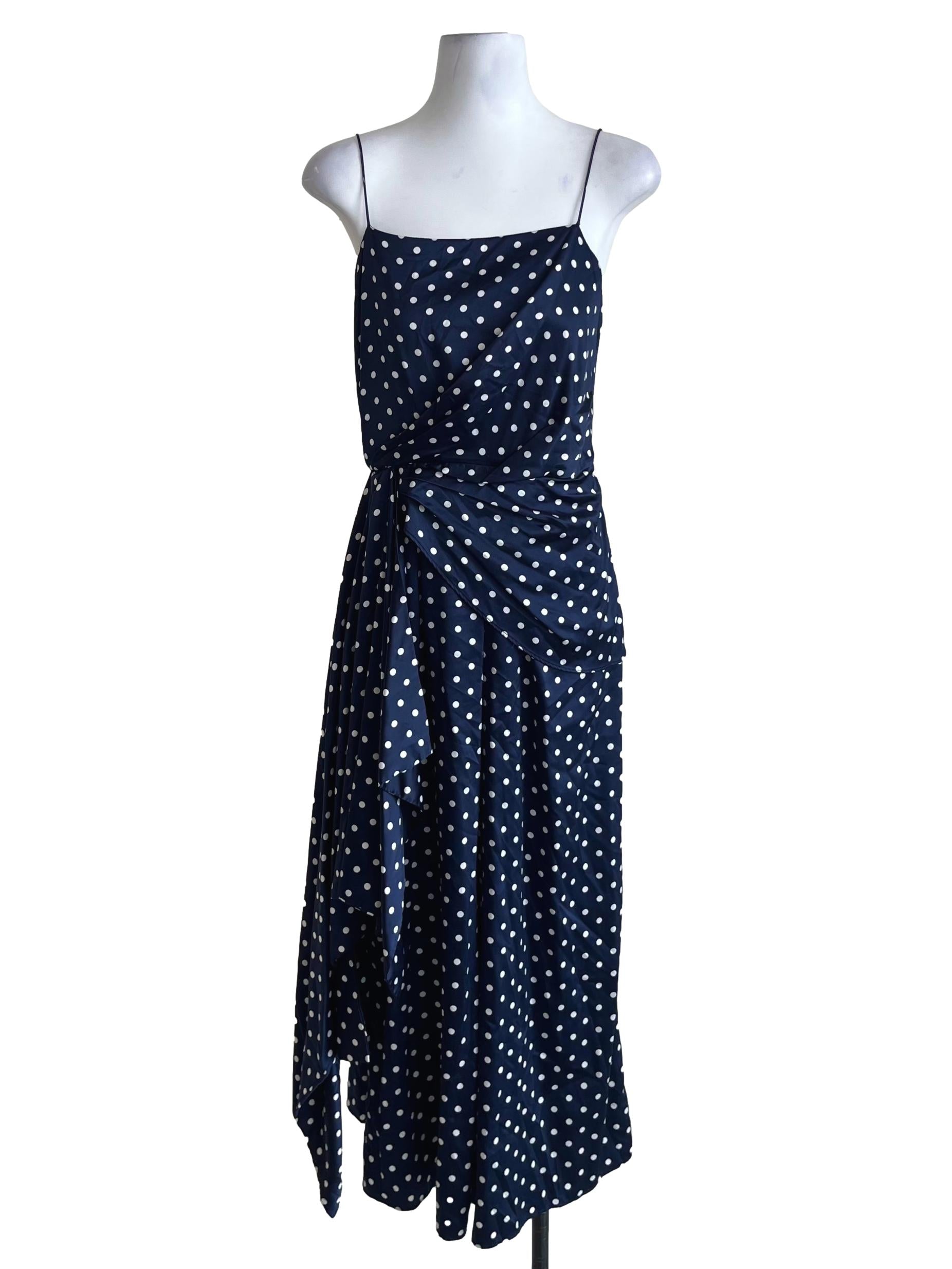 Navy Blue Polka Dot Jumpsuit